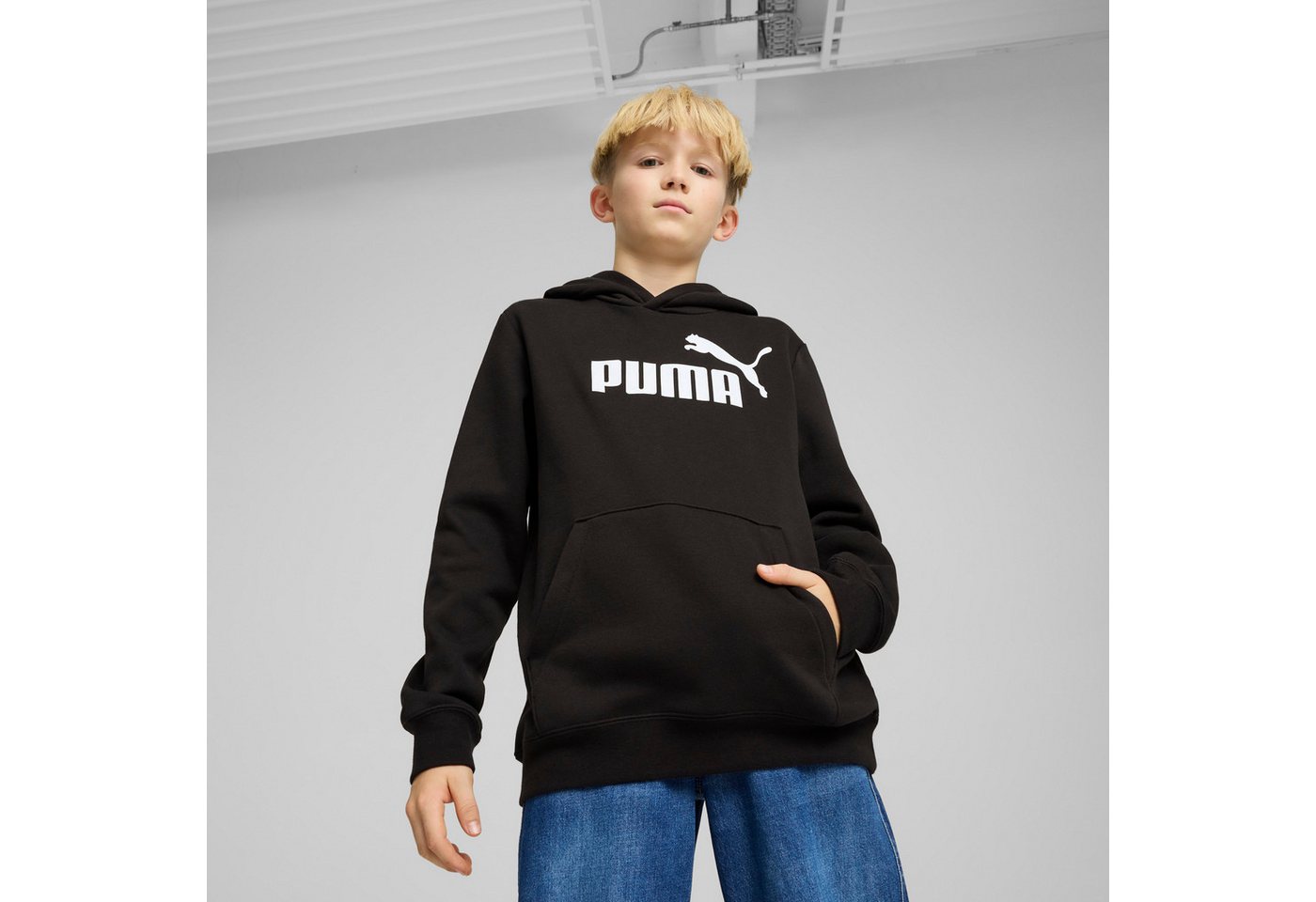PUMA Kapuzensweatshirt ESS NO 1 LOGO HOODIE FL B mit Rundhalsausschnitt, mit Kapuze mit Jerseyfutter