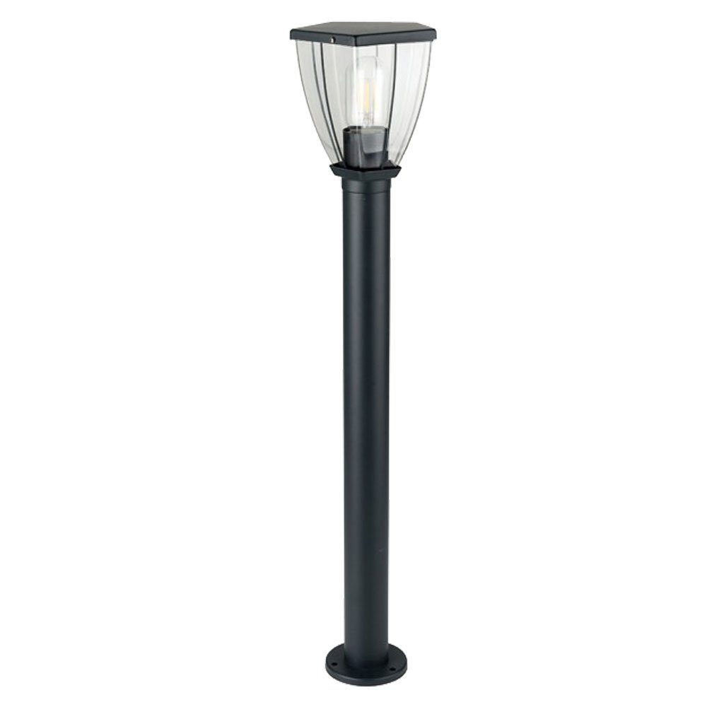 Garten Außen-Stehlampe, Lampe V-TAC Edelstahl nicht Leuchtmittel inklusive, Außen schwarz Sockel Leuchte Steh