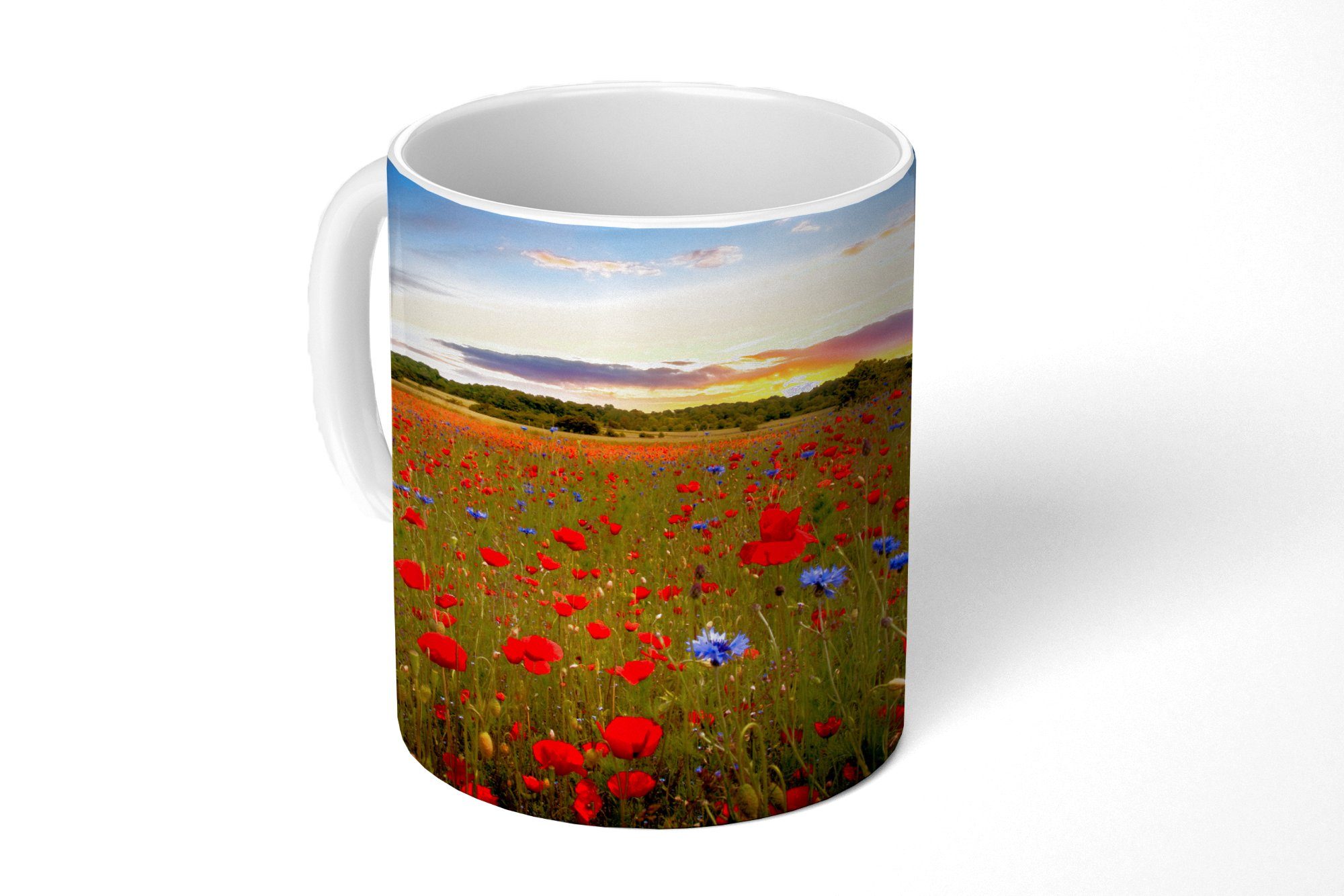 MuchoWow Tasse Blumen - Sonnenuntergang - Farben, Keramik, Kaffeetassen, Teetasse, Becher, Teetasse, Geschenk