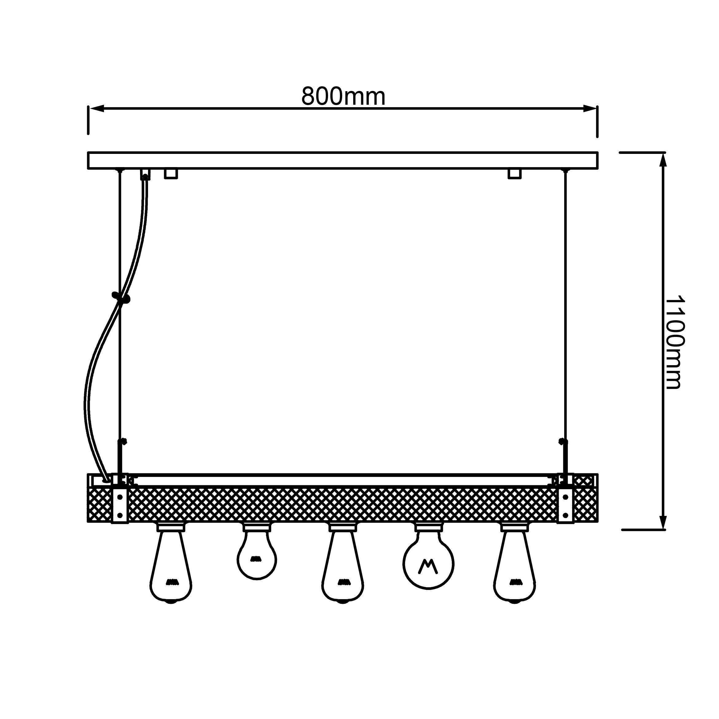 30W, E27, antik/schwarz A60, Pendelleuchte Woodhill Lampe Brilliant 5flg Pendelleuchte 5x g. Woodhill,