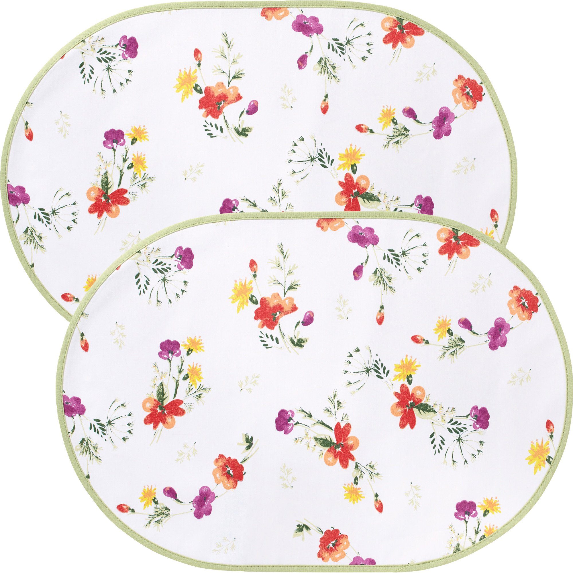 Platzset, Tischset 2er-Pack, Erwin Müller, (2-St), abwaschbar Blumen