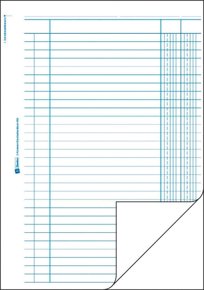Formularblock Kolonnenbuch A4 2 Kolonnen 2x50 Blatt