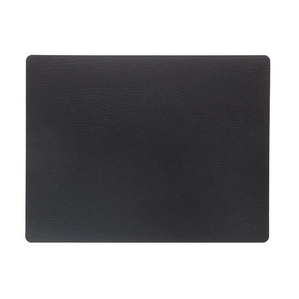 LIND DNA Platzset Tischset L 35x45 cm Square Bull black, (1-St), Tischset, 35,00cm, Naturkautschuk, schwarz
