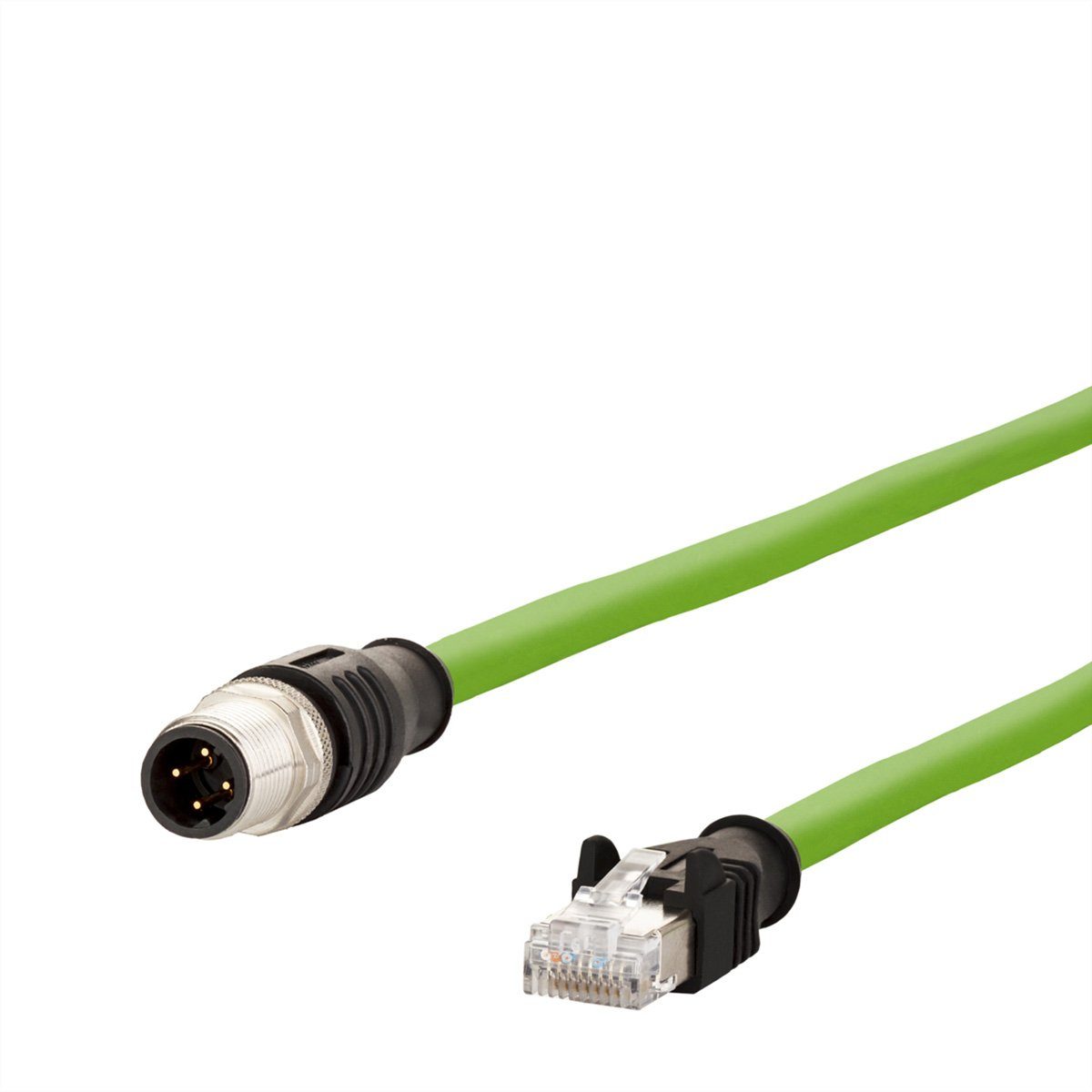Verbindungsleitung M12 ST-RJ45 ST, 4-pol D-kodiert LAN-Kabel