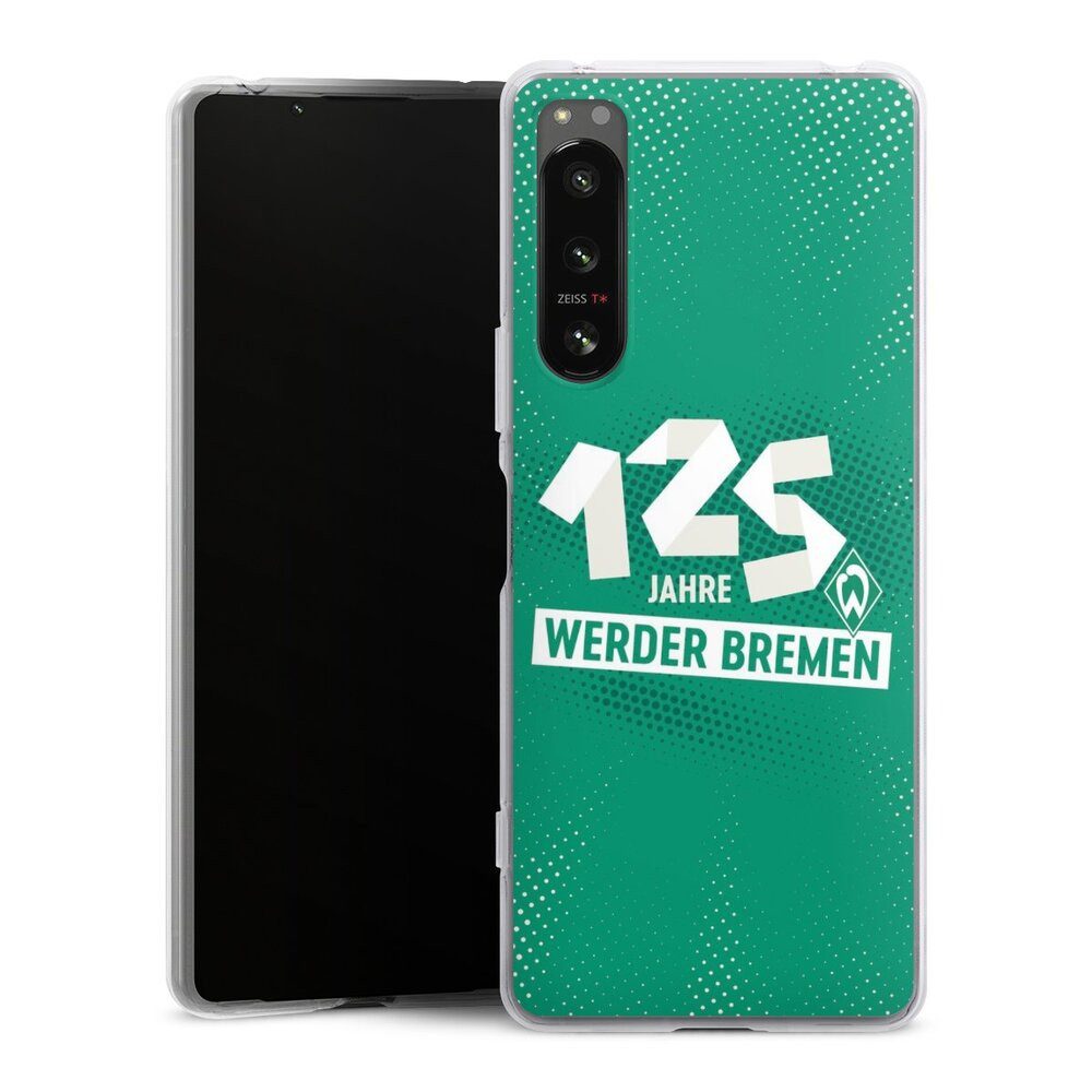 DeinDesign Handyhülle 125 Jahre Werder Bremen Offizielles Lizenzprodukt, Sony Xperia 5 IV Silikon Hülle Bumper Case Handy Schutzhülle