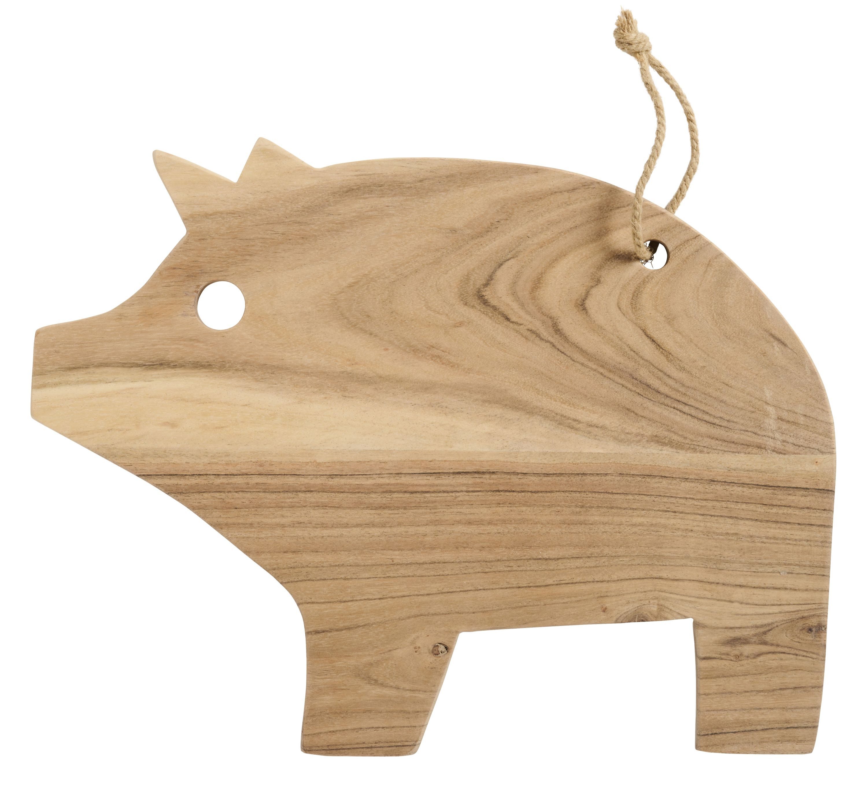 Ib Laursen Servierbrett Ib Laursen - Schneidebrett Servierbrett Vesperbrett Holz Schwein L