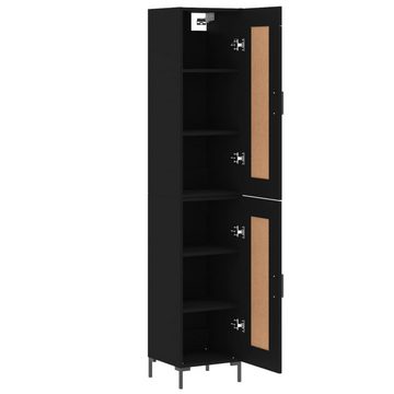 vidaXL Kleiderschrank Regal Highboard Schrank Schwarz 34,5x34x180 cm Holzwerkstoff