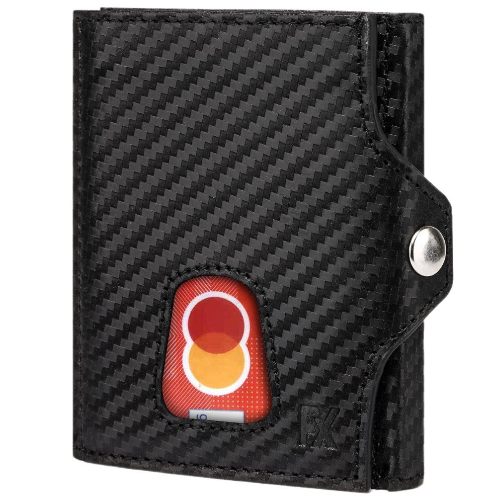 Fomax Mini Geldbörse Slim Wallet + RFID-Schutz - Geldbörse aus echtem Leder günstig online kaufen