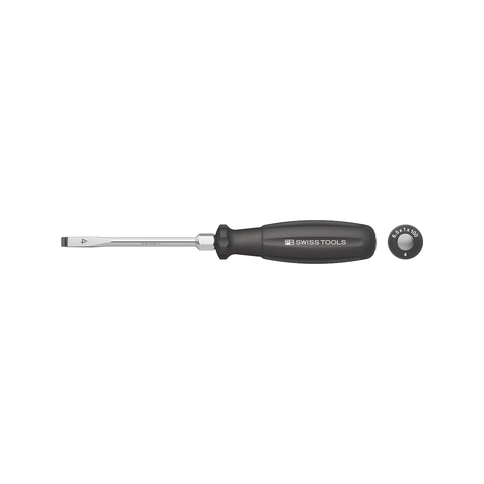 PB Swisstools Schraubendreher PB Swiss Tools Schraubendreher 8102 Schlitz 6,5x1 x200mm Schlagkappe S