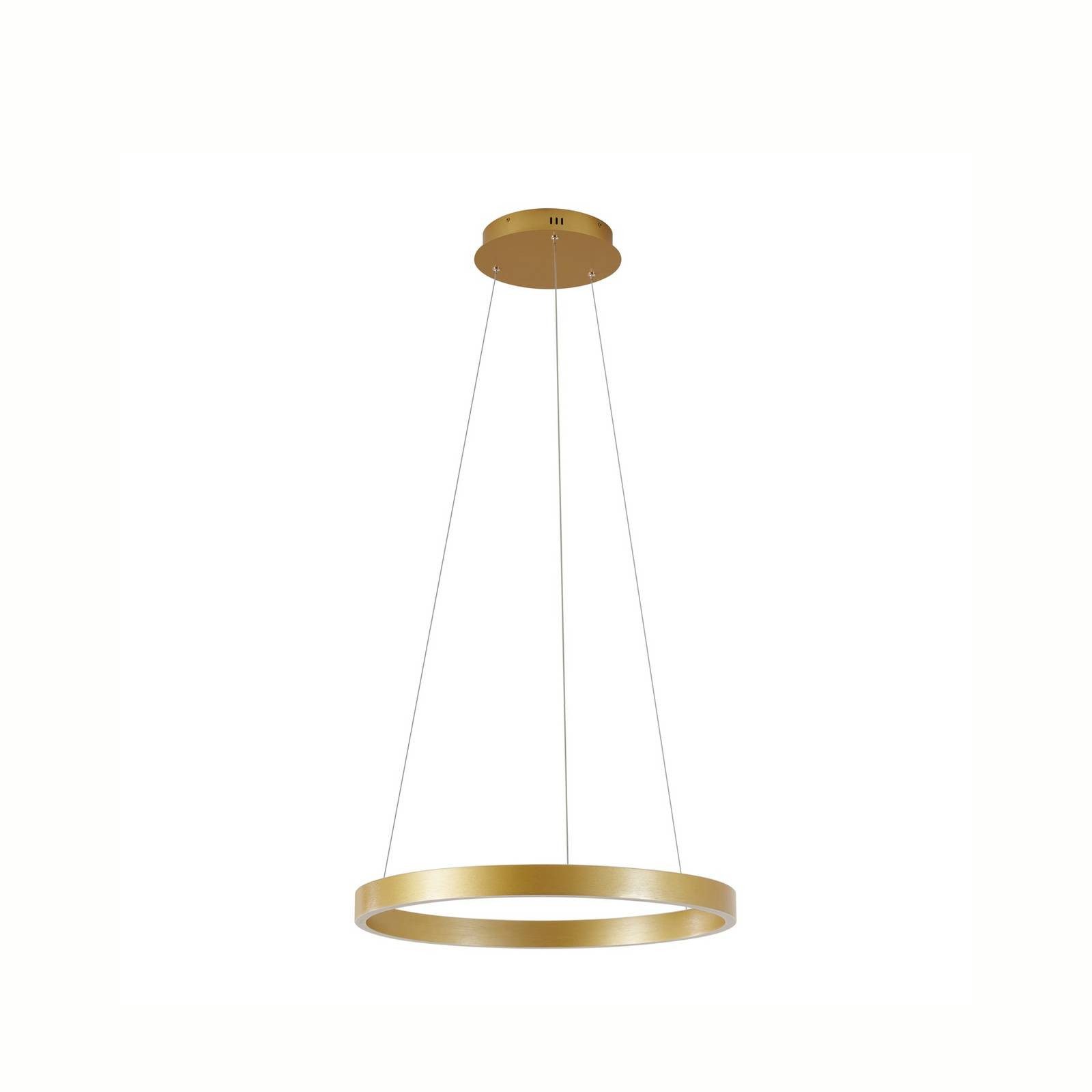 Lucande Hängeleuchte Yonam, LED, Metall, Gold / Messing Farbwechsel warmweiß / tageslicht IP20, Farbwechsel warmweiß / tageslicht