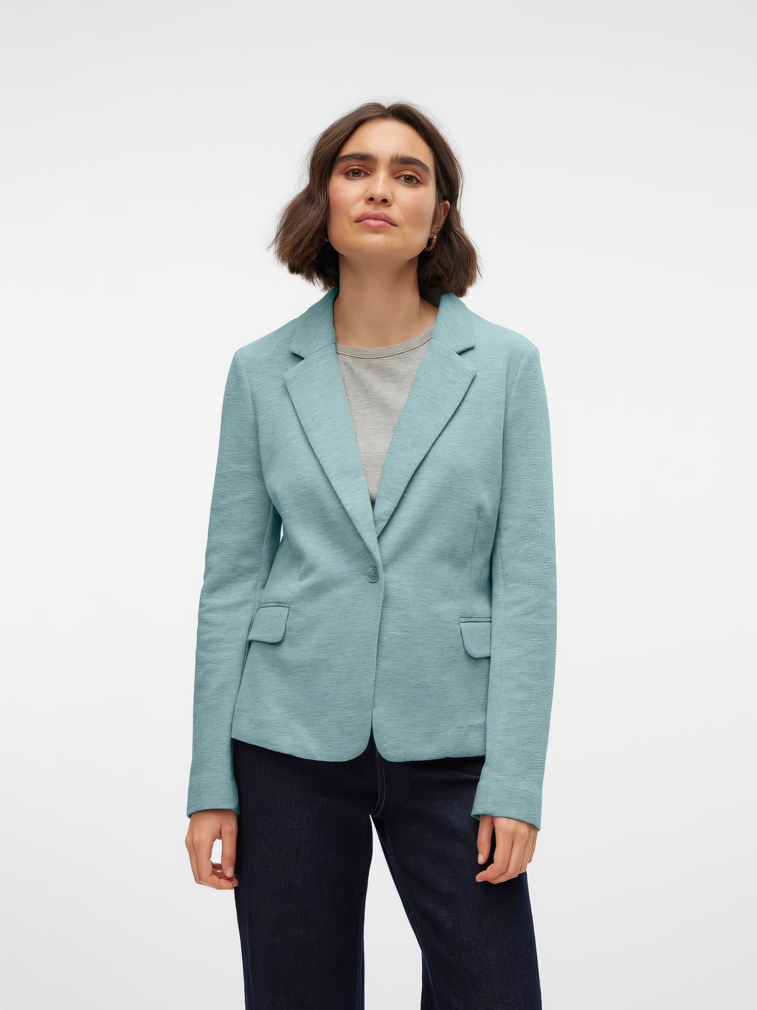 Blazer Femme VERO MODA Vmmindy – Linen Loose, Coupe Ample, Manches Longues, Style Décontracté Chic