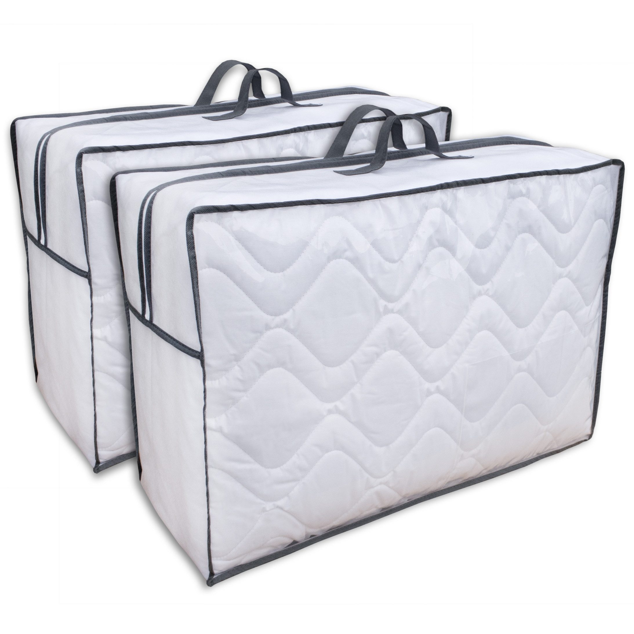 franknatur Aufbewahrungstasche (2-tlg), leichte robuste Tasche, Vliesmaterial, mit Sichtfenster