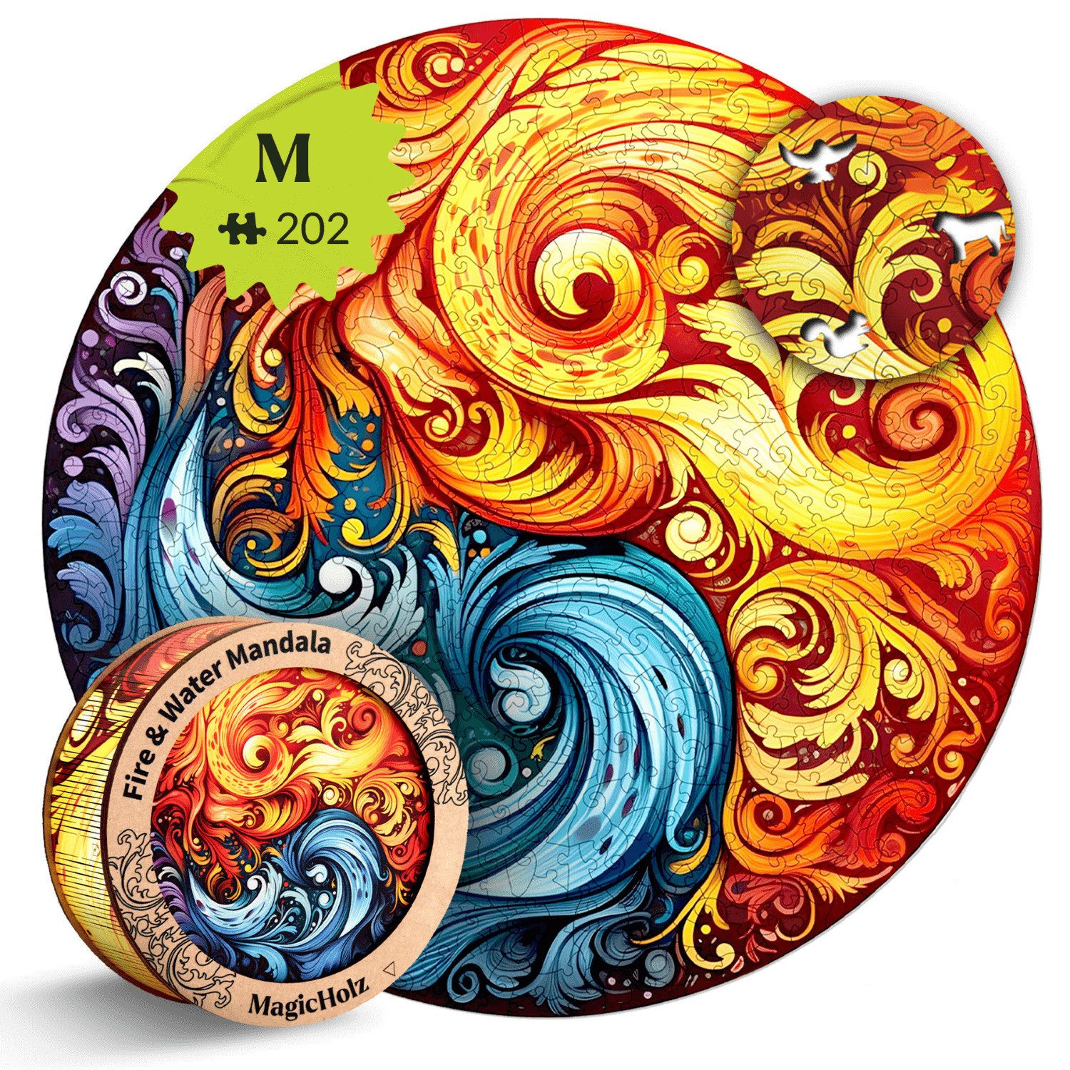 MagicHolz Puzzle MagicHolz Feuer und Wasser Mandala Holzpuzzle, 334 Puzzlet günstig online kaufen