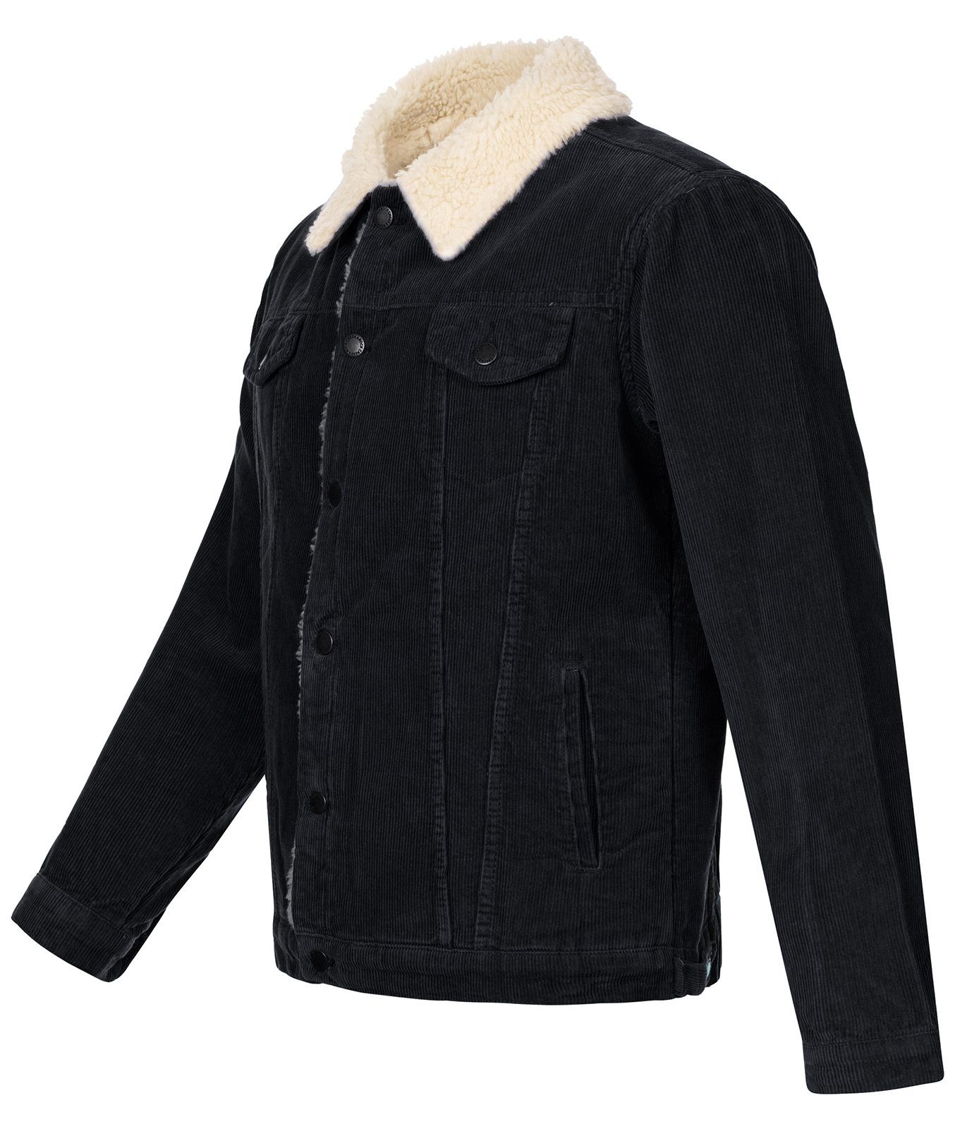 Rock Creek Winterjacke Herren Cordjacke mit Teddyfell-Kragen H-211