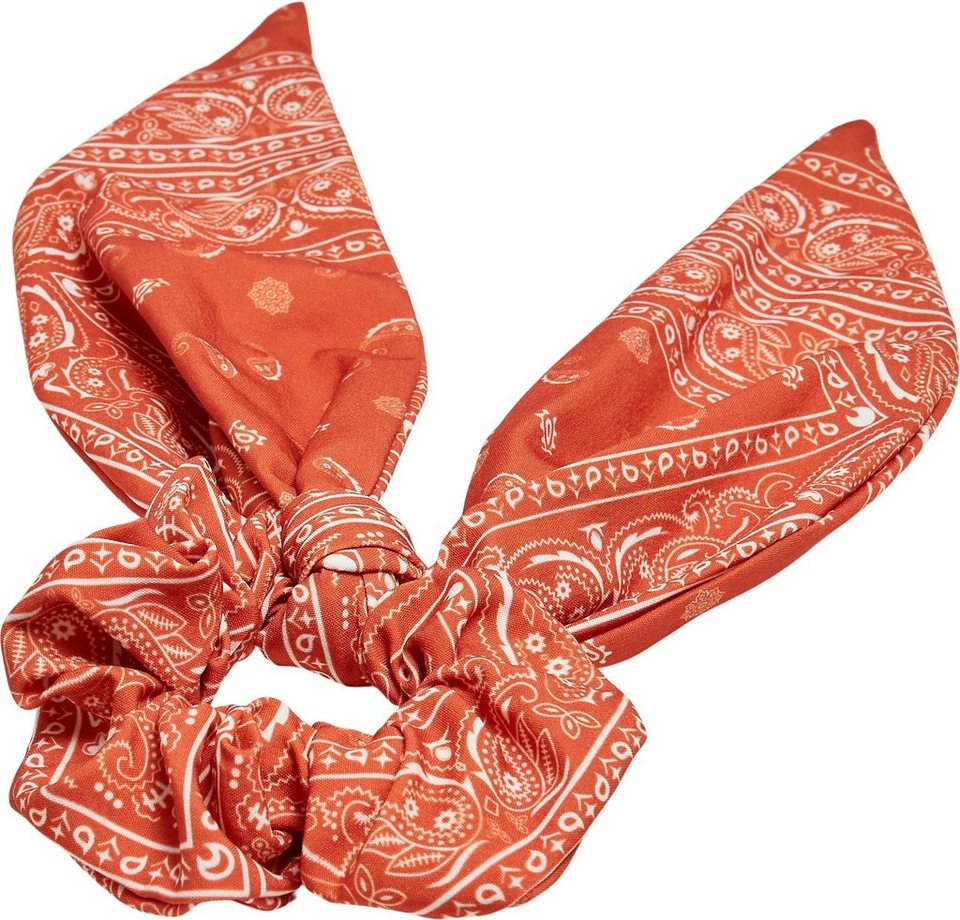 URBAN CLASSICS Schmuckset Accessoires Bandana Print Scrunchies With XXL Bow  2-Pack (1-tlg)