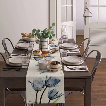KIKI Tischdecke Moderne, elegante Tischdecke mit Blumenmuster (1-tlg)