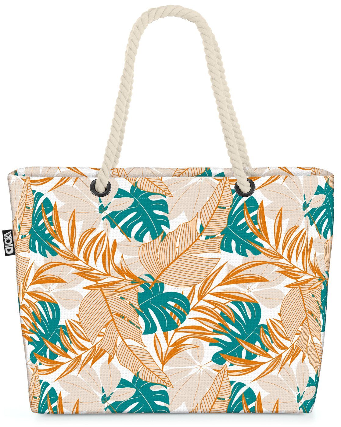 VOID Strandtasche (1-tlg), Surf Palmen Beach Bag sommer muster Blatt flora Blume pflanze retro botanisch