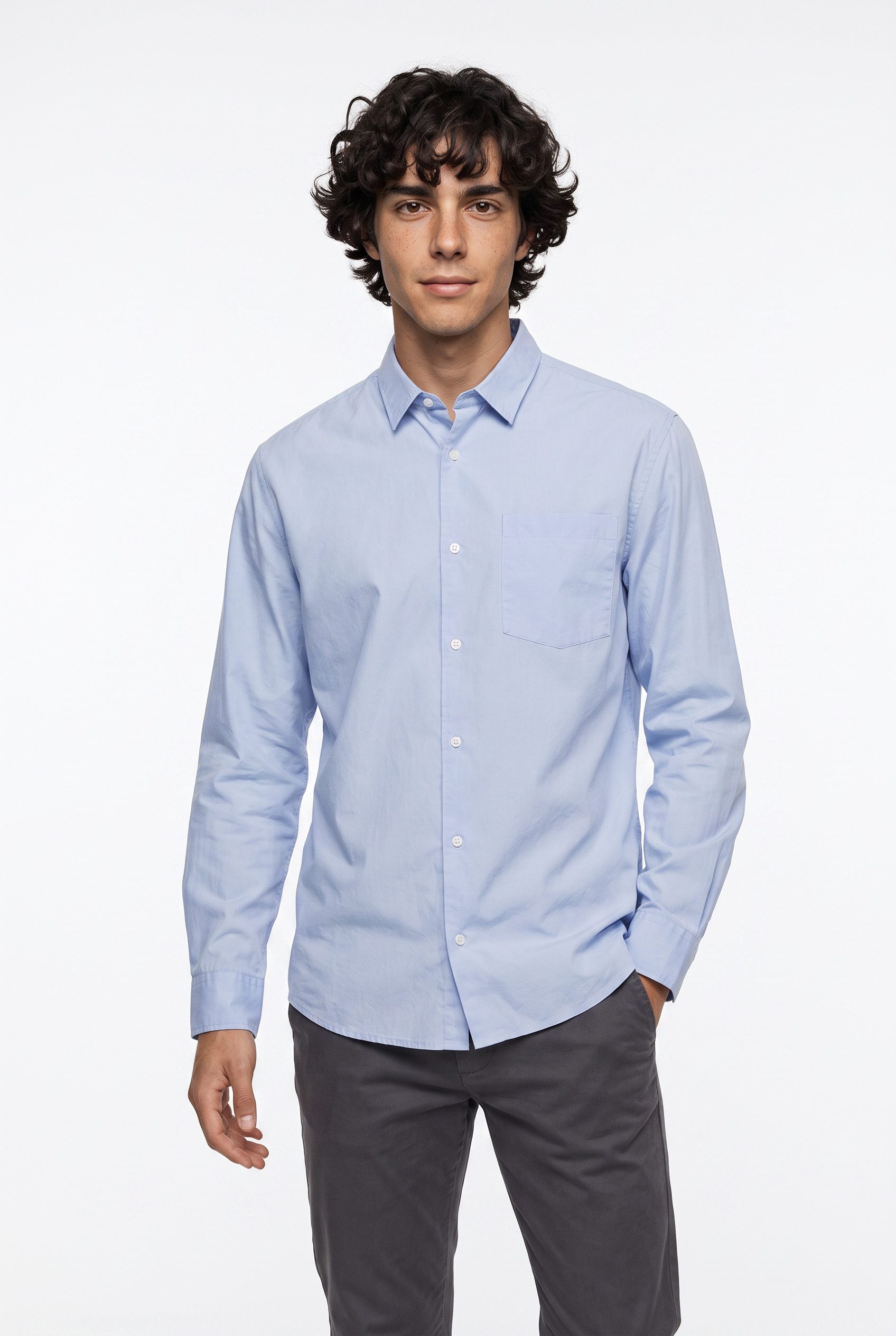 Jack & Jones Langarmhemd JJCOLE POPLIN STRIPE SHIRT LS
