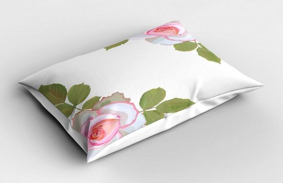 Abakuhaus Kissenbezug »Dekorativer Standard Size Gedruckter Kopfkissenbezug«, Blumen Romantische Rosen Love Theme