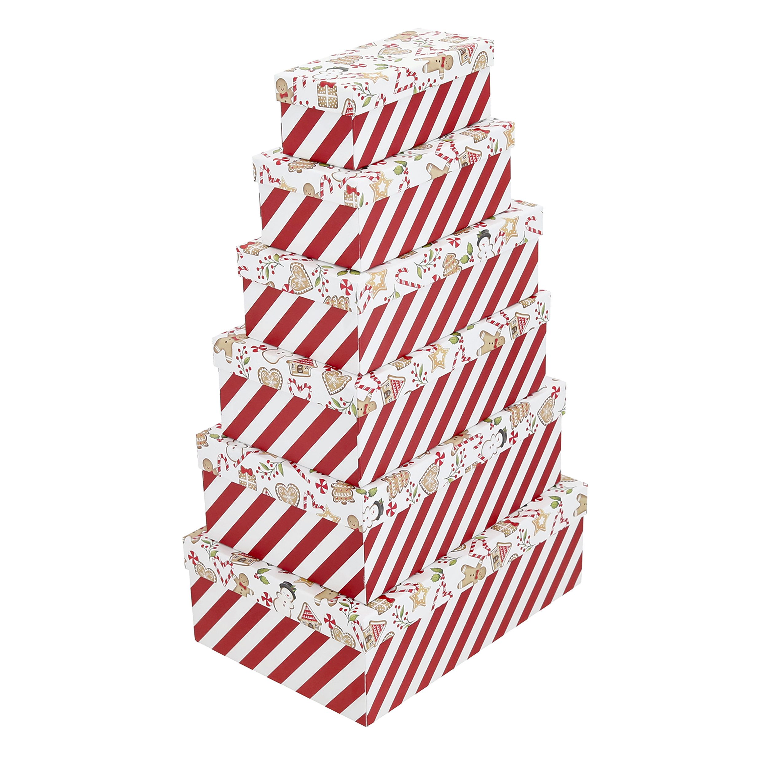 Annastore Geschenkbox 6tlg. Set Geschenkkarton - Geschenkboxen Geschenkverpackung, Weihnachten