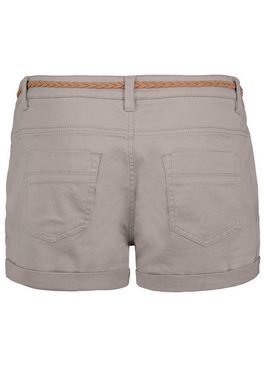 SUBLEVEL Chinoshorts Stretch-Shorts mit Flechtgürtel