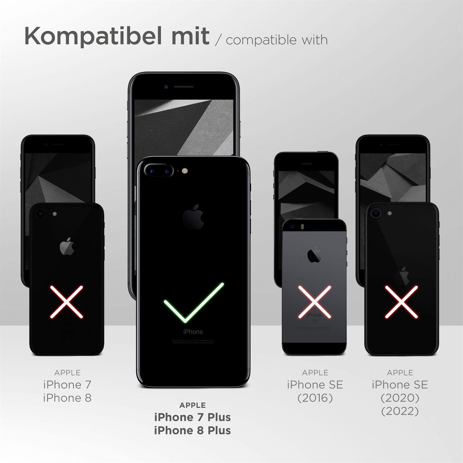 ONEFLOW Handyhülle ONEFLOW® Soft Case für Apple iPhone 8 Plus, Hülle aus Silikon, Back Cover mit Kameraschutz, weiche Silikonhülle