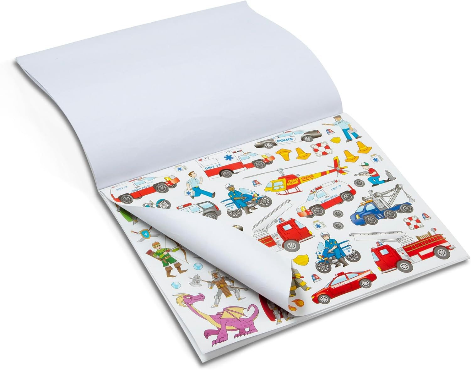 Melissa & Doug Stickerbuch Stickerheft - Dinosaurier, Fahrzeuge, Weltraum, usw.