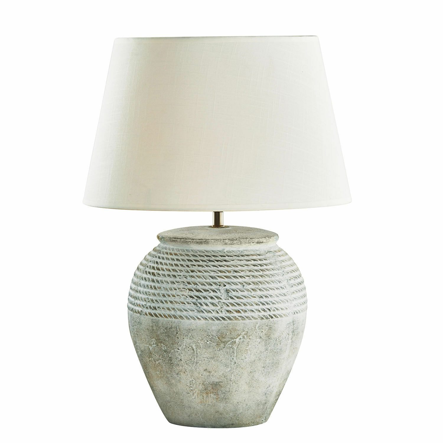 Mirabeau Tischleuchte Tischlampe Brookline grau/creme günstig online kaufen