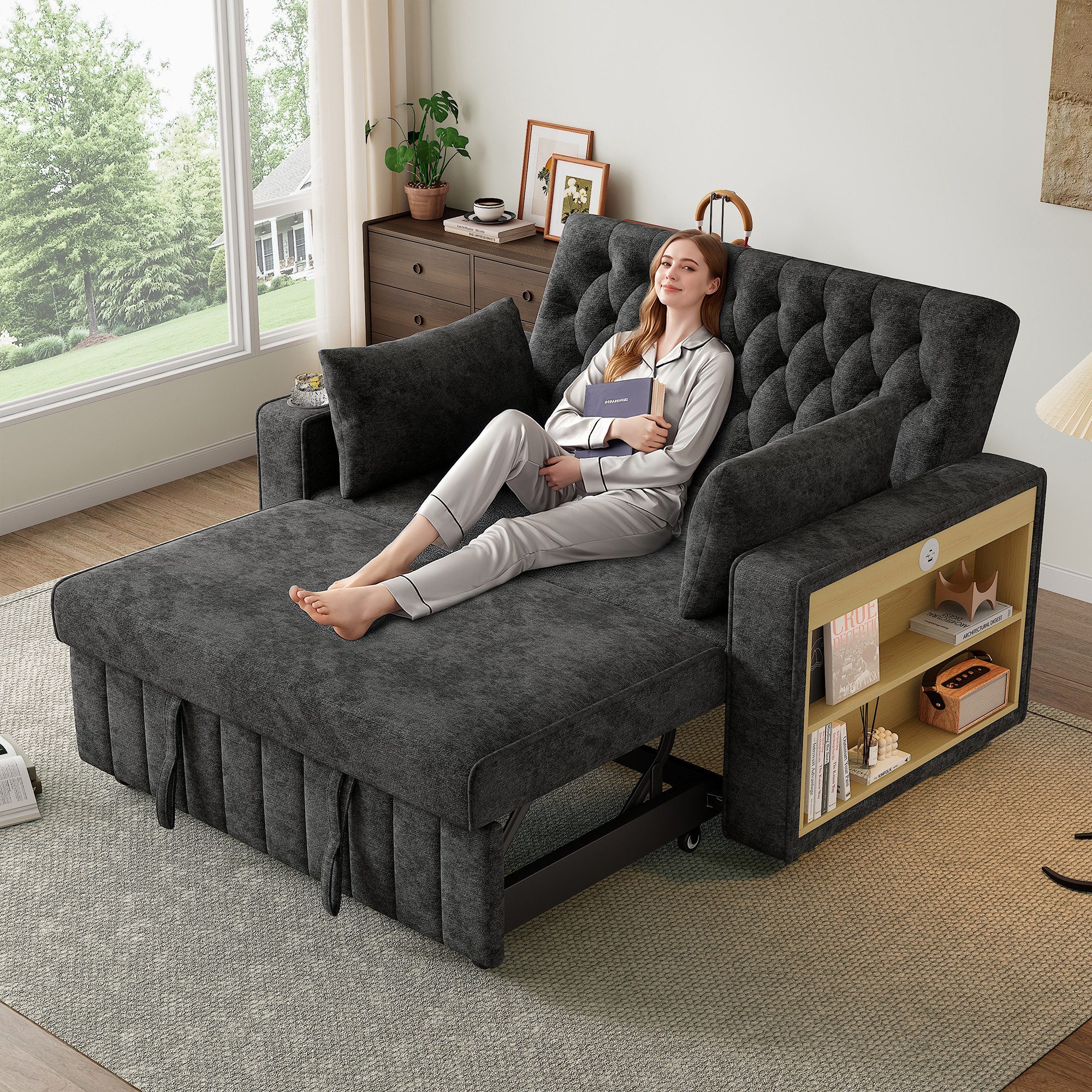 i@home Schlafsofa Doppelsitzer-Sofa, Klappsofa, platzsparende Couch, mit St günstig online kaufen