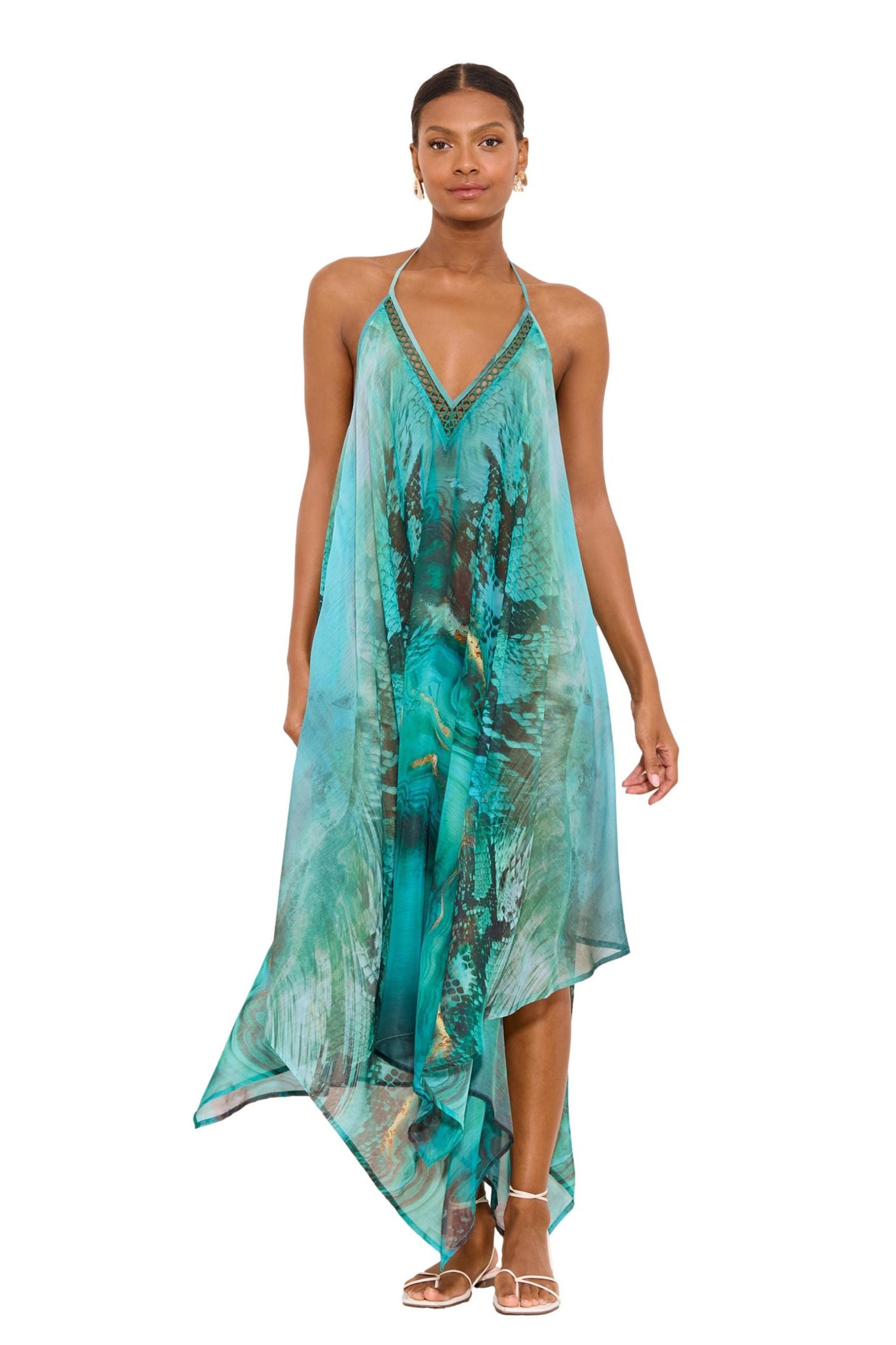 LIPSY Strandkleid Lipsy Mara Kleid mit Print und Zipfelsaum (1-tlg)