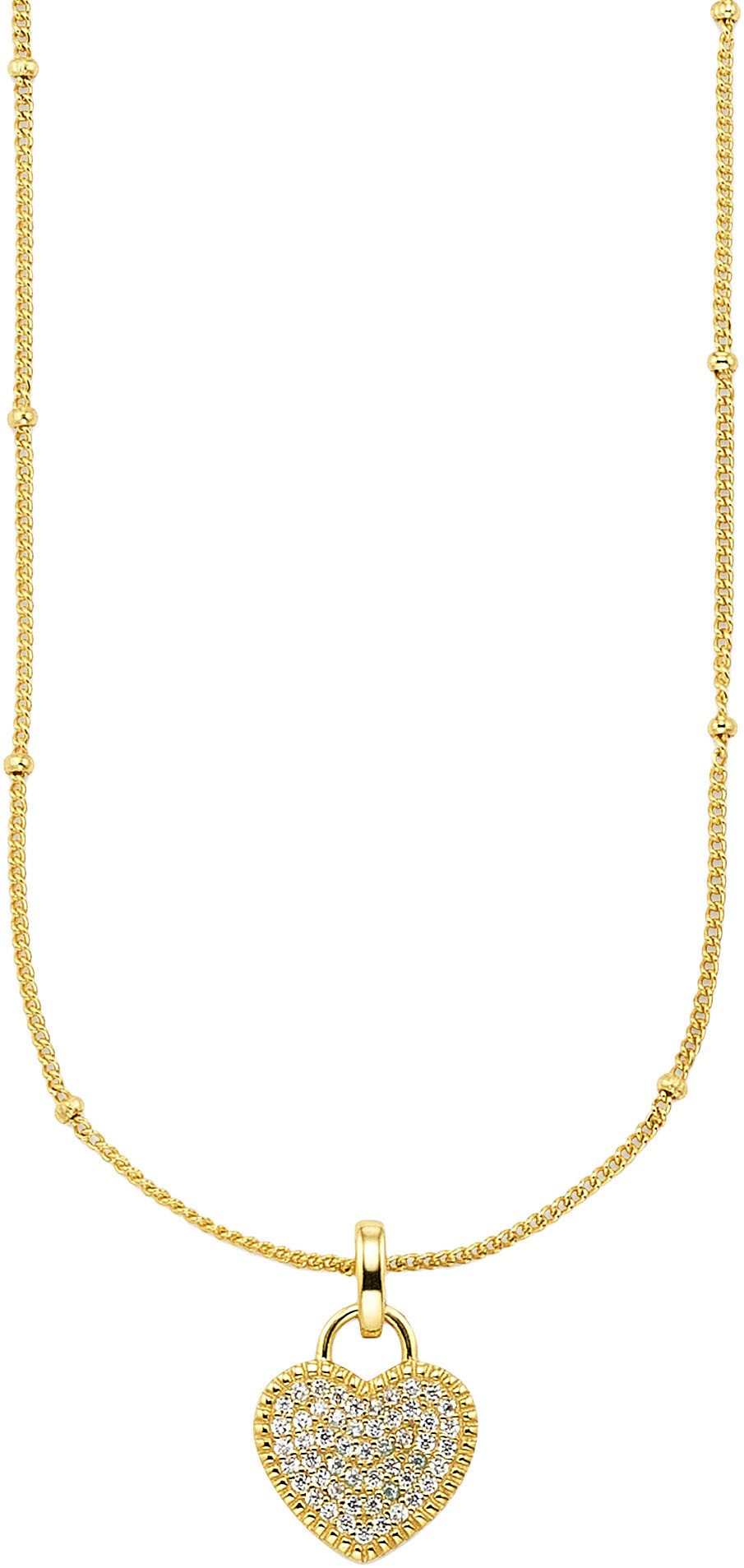 Aniston JEWELRY & WATCHES Kette mit Anhänger Schmuck Geschenk Silber 925 Silberkette Herzanhänger, mit Zirkonia (synth). € 49,50