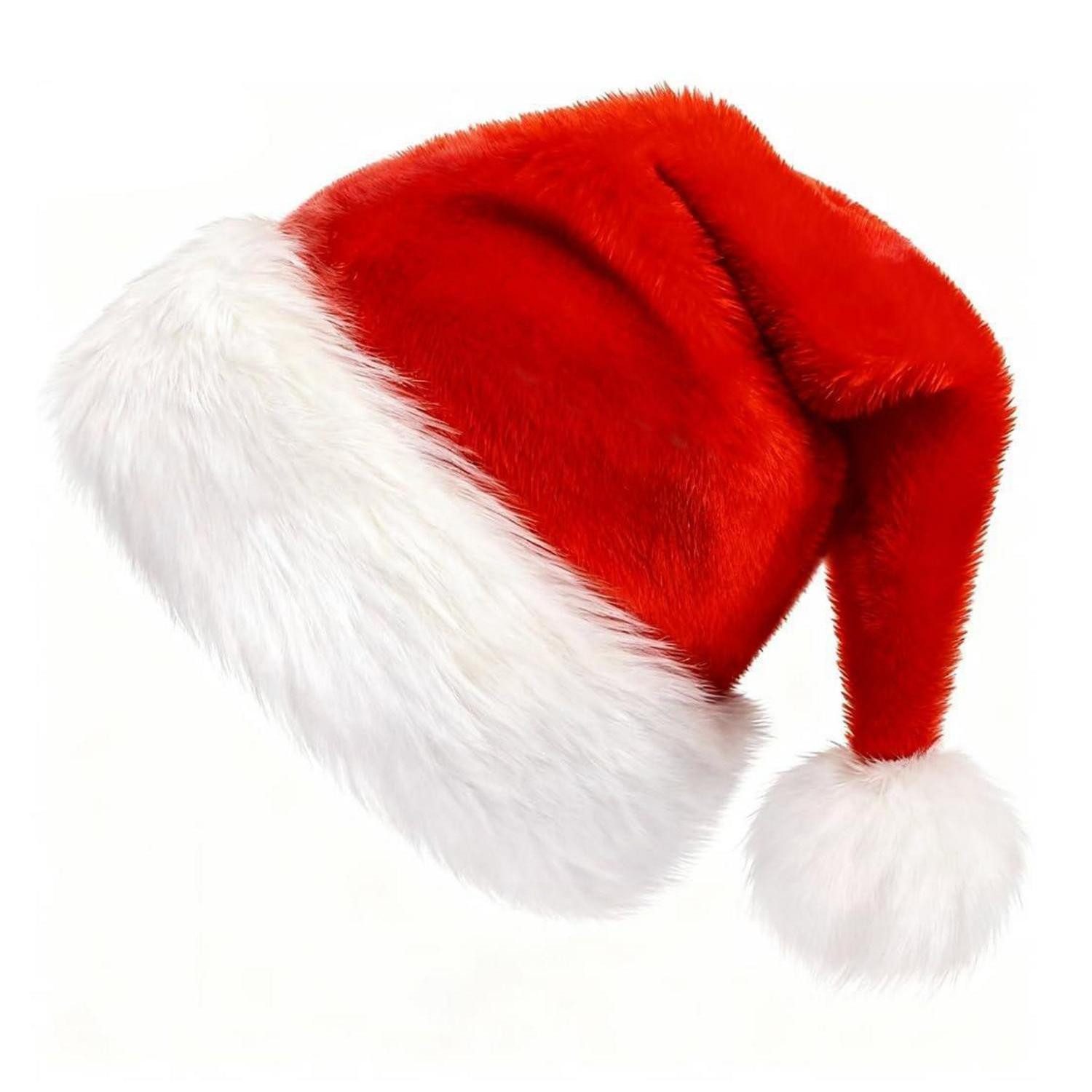 LuxusKollektion Cowboyhut Weihnachtsmütze Rot Plüschrand (1-St)