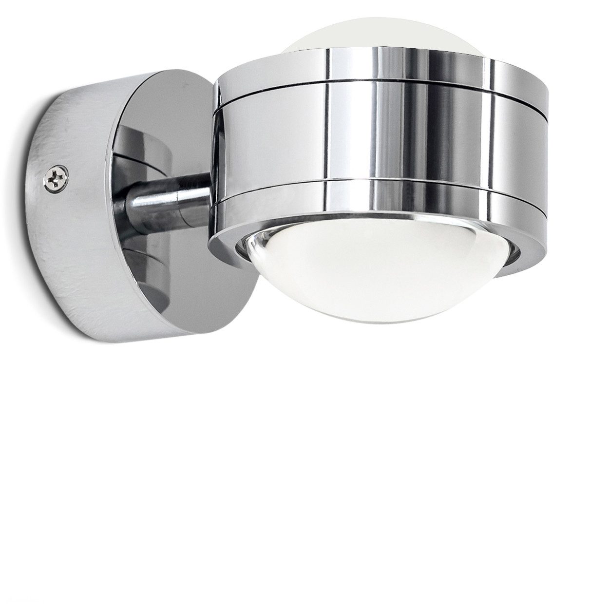 hofstein Wandleuchte »Berga« LED Wandlampe aus Metall/Glas in chrom, 3000 Kelvin, mit Lichtkegel, 600 Lumen, Innen. Up&Down-Effekt, geeignet