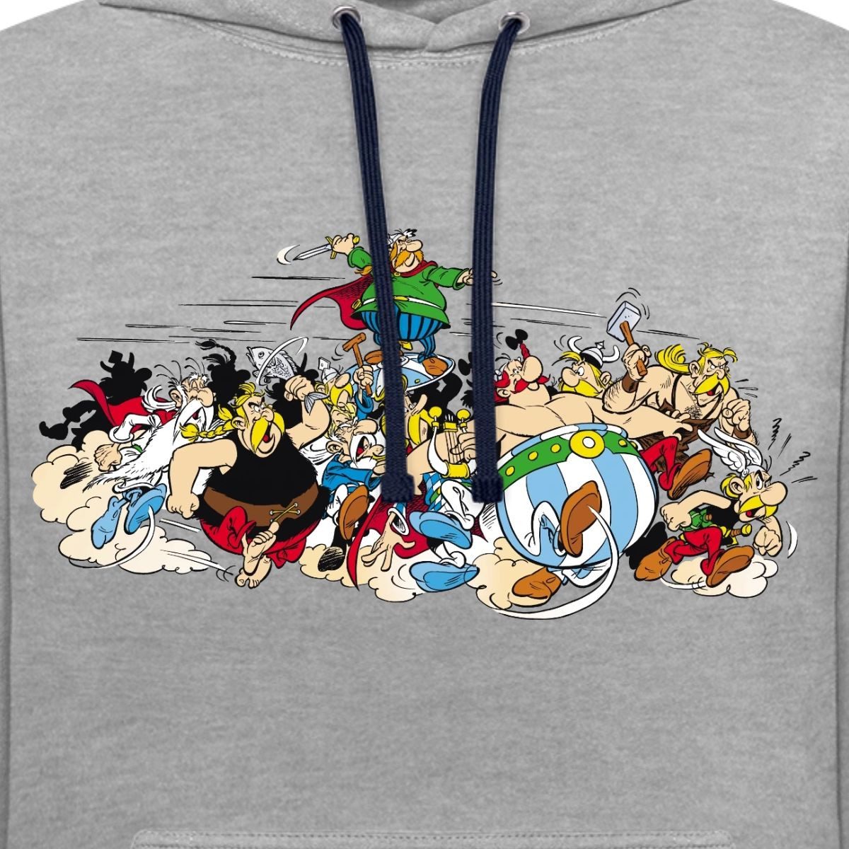Spreadshirt Hoodie Asterix & Obelix Attacke Unisex Kontrast Hoodie (1-tlg)