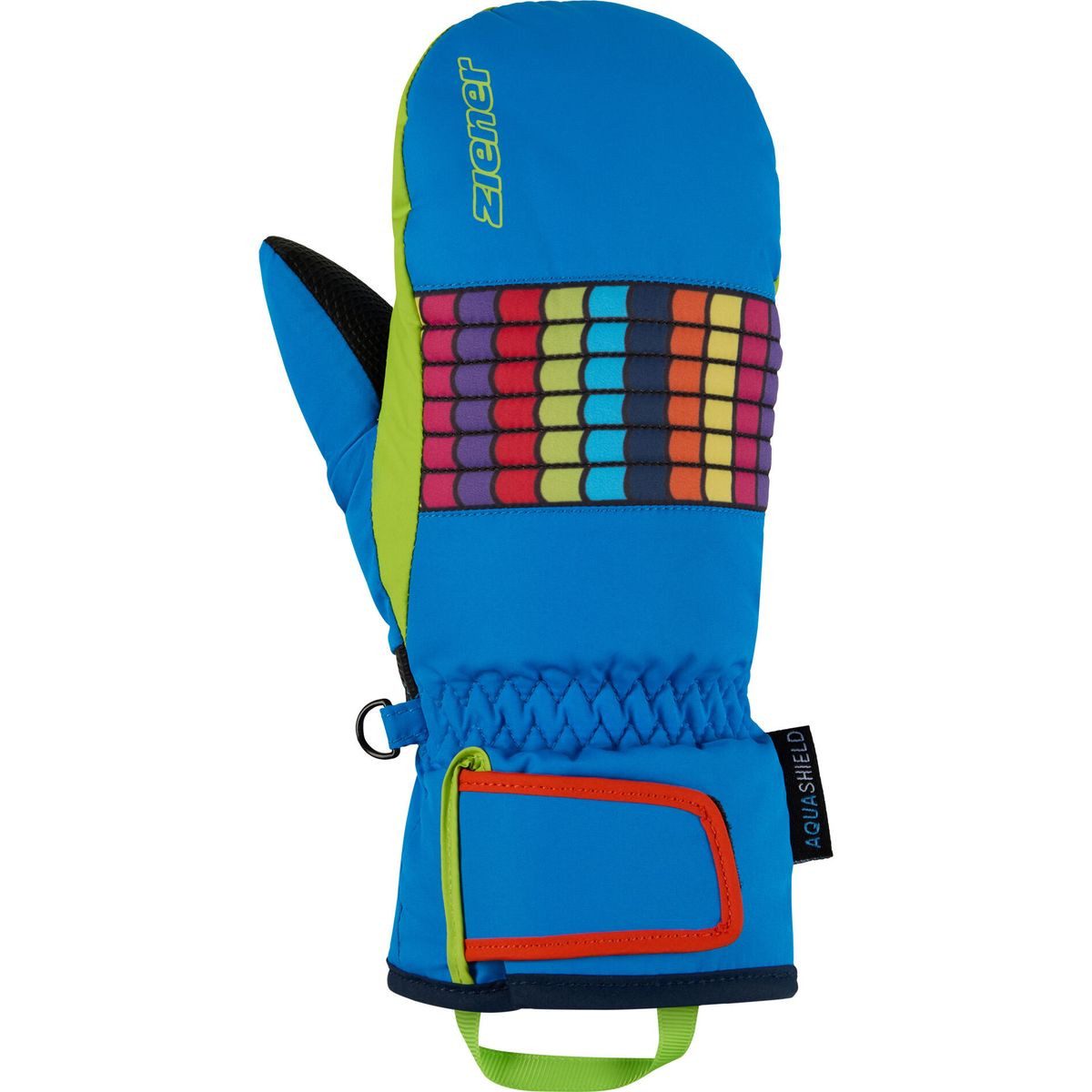 Ziener Skihandschuhe Lamilo-z AS Mitten Glove Junior Unisex Farbenfrohe und wasserdichte Skifäustlinge für Kinder mit winddichter