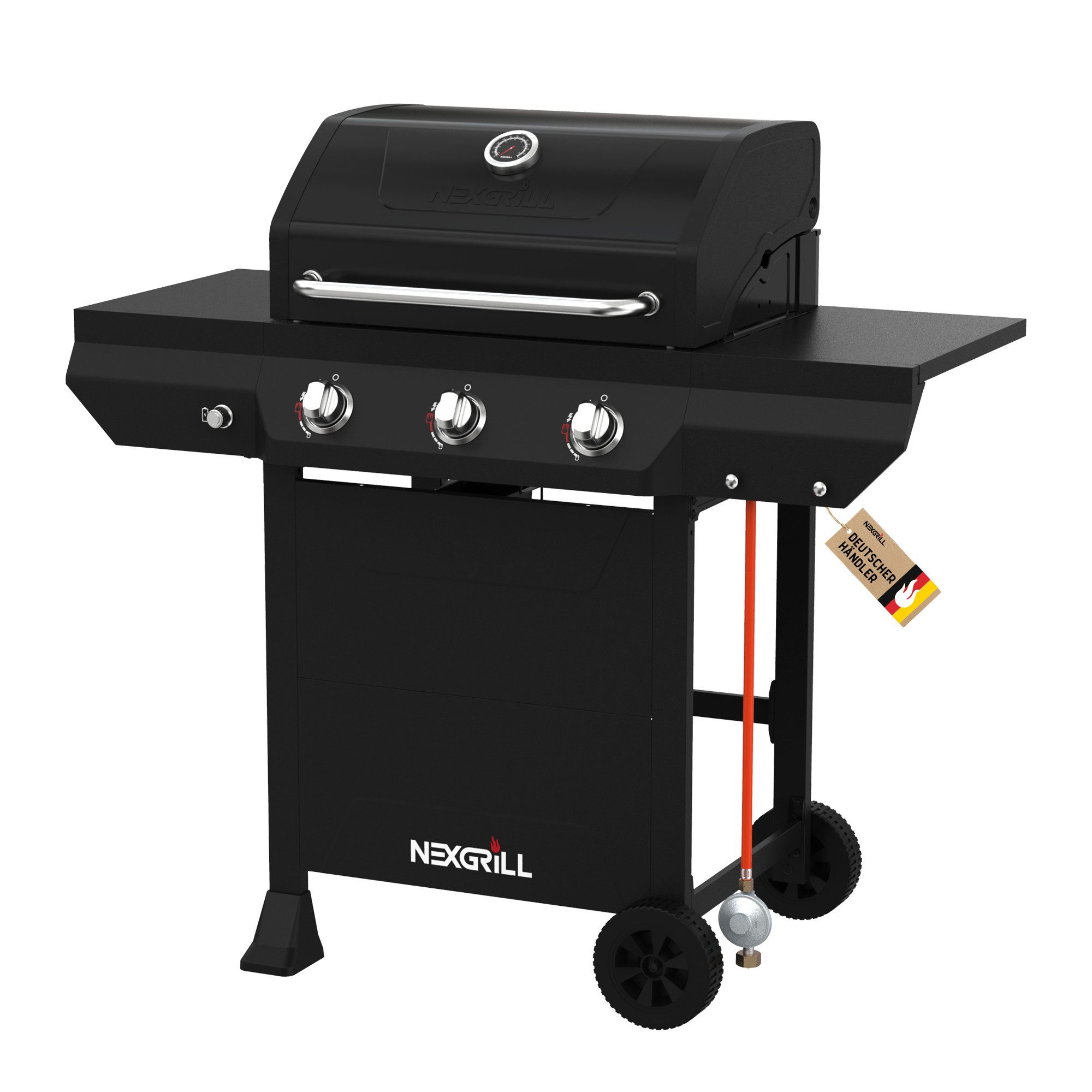 nexgrill Gasgrill Classic 3B 3 Brenner, Grillwagen 12 kW, Aufbaumaß: 124 x 118 x 61 cm