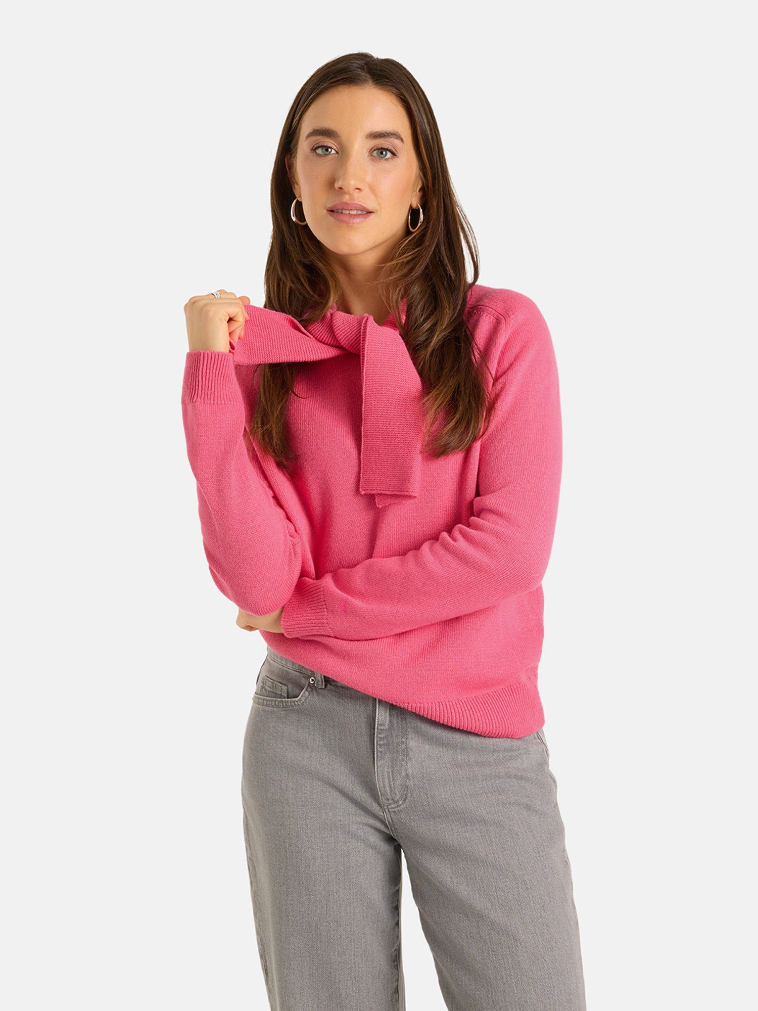 Lieblingsstück Strickpullover AlulaL mit Kaschmir, Stehkragen mit Schluppe