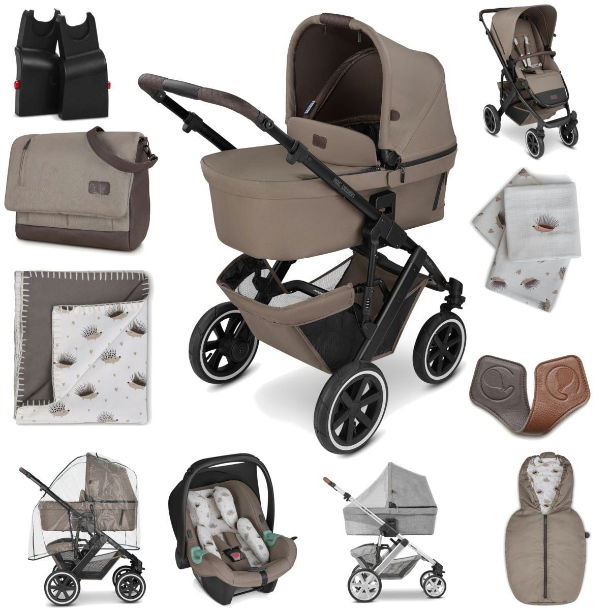 Kombi-Kinderwagen ABC Design Salsa 4 Air Starter Set Cream Fashion Kollektion 2022