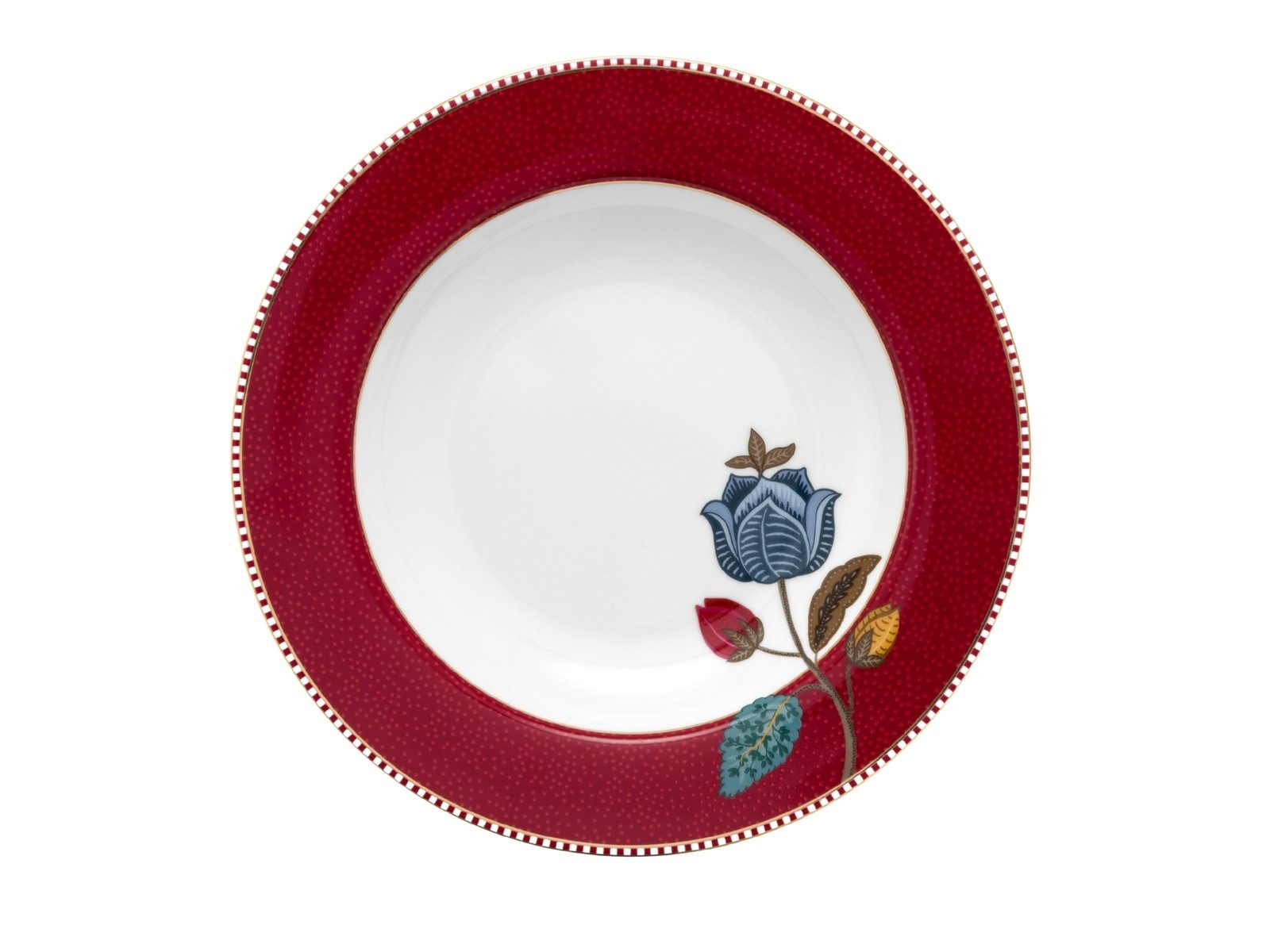 PiP Studio Suppenteller Blooming Tales Dark Red Teller tief 21,5cm