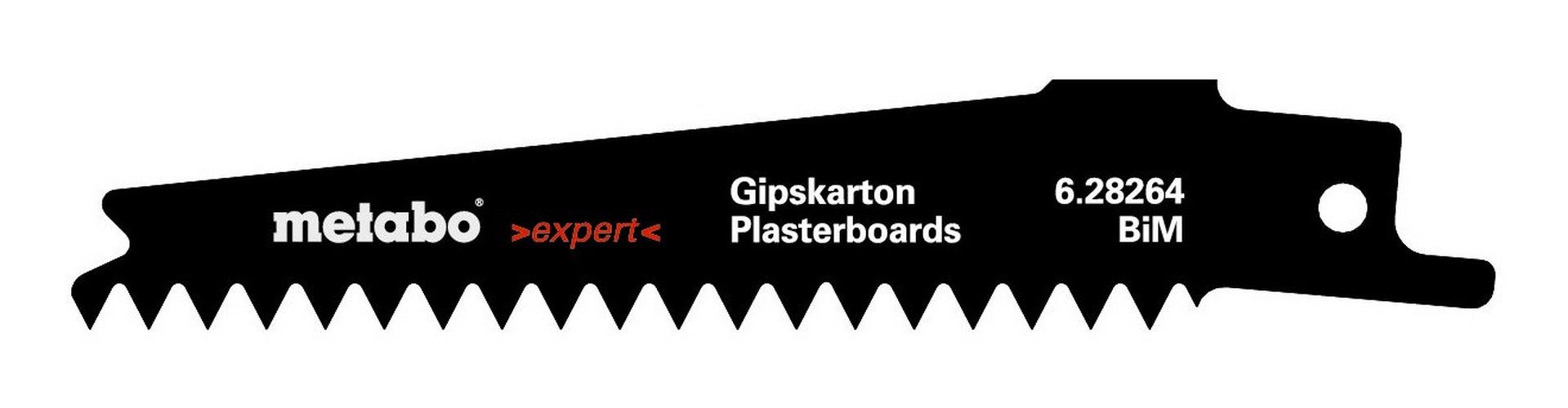metabo Säbelsägeblatt (5 Stück), Полотна для шабельних пил Gipskarton Serie expert 100 x 0,9 mm 4,2 mm / 6 TPI