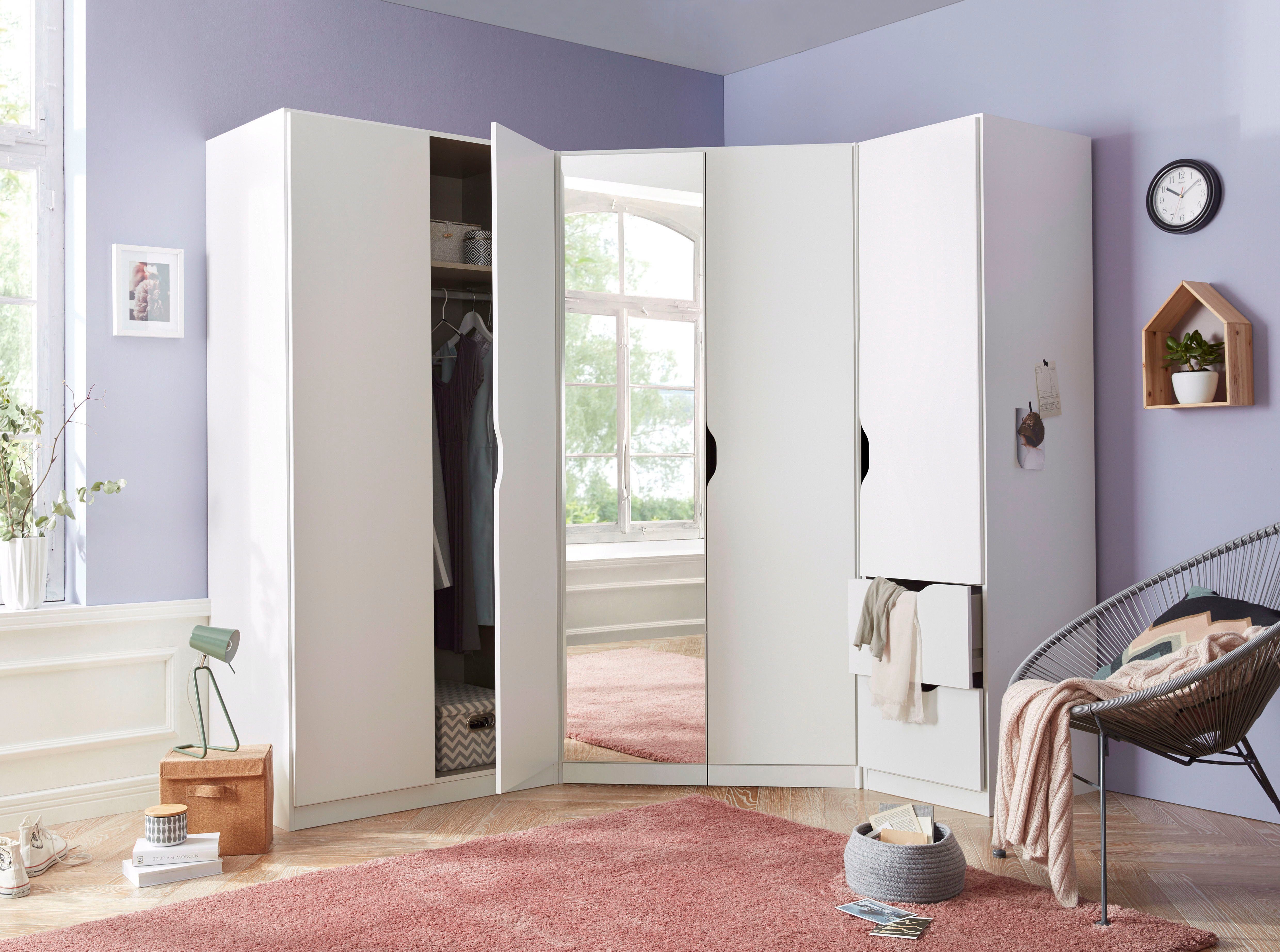 rauch Schrank-Set Freiham, (Set, 3-St), 3-teilig, schlichte Front mit ausgefrästen Eingriffen MADE IN GERMANY