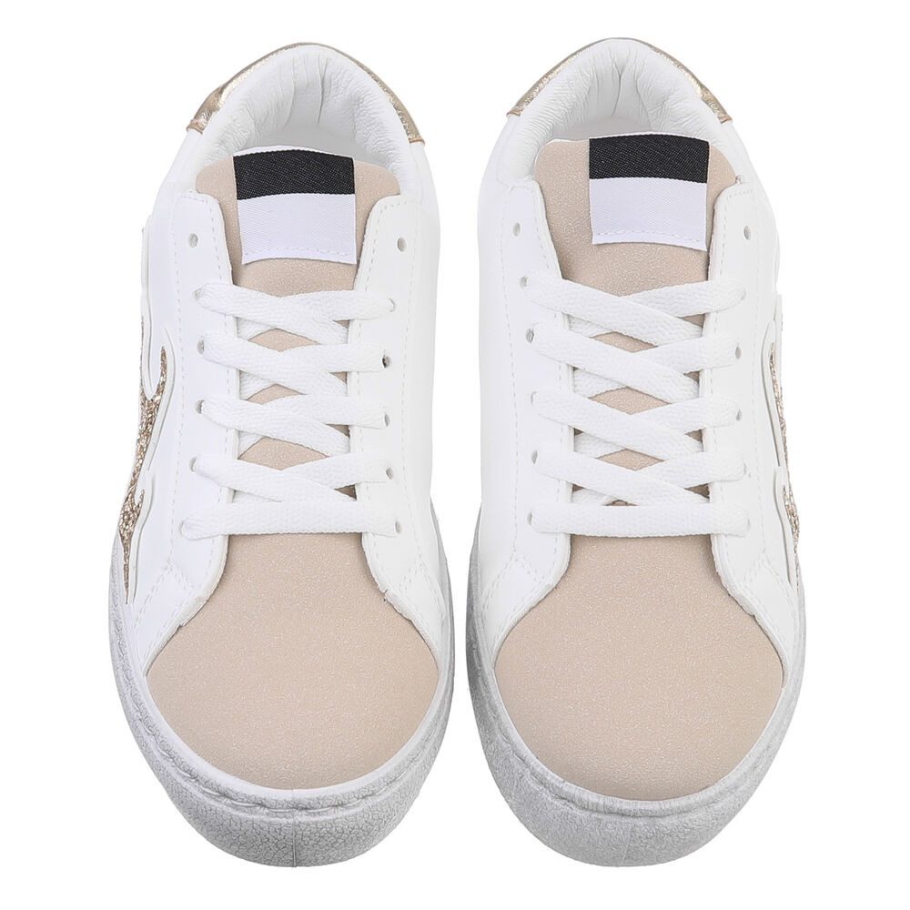 Ital-Design Damen Low-Top Freizeit Sneaker (88930545) Flach Sneakers Low in Weiß – Bild 4 von 5