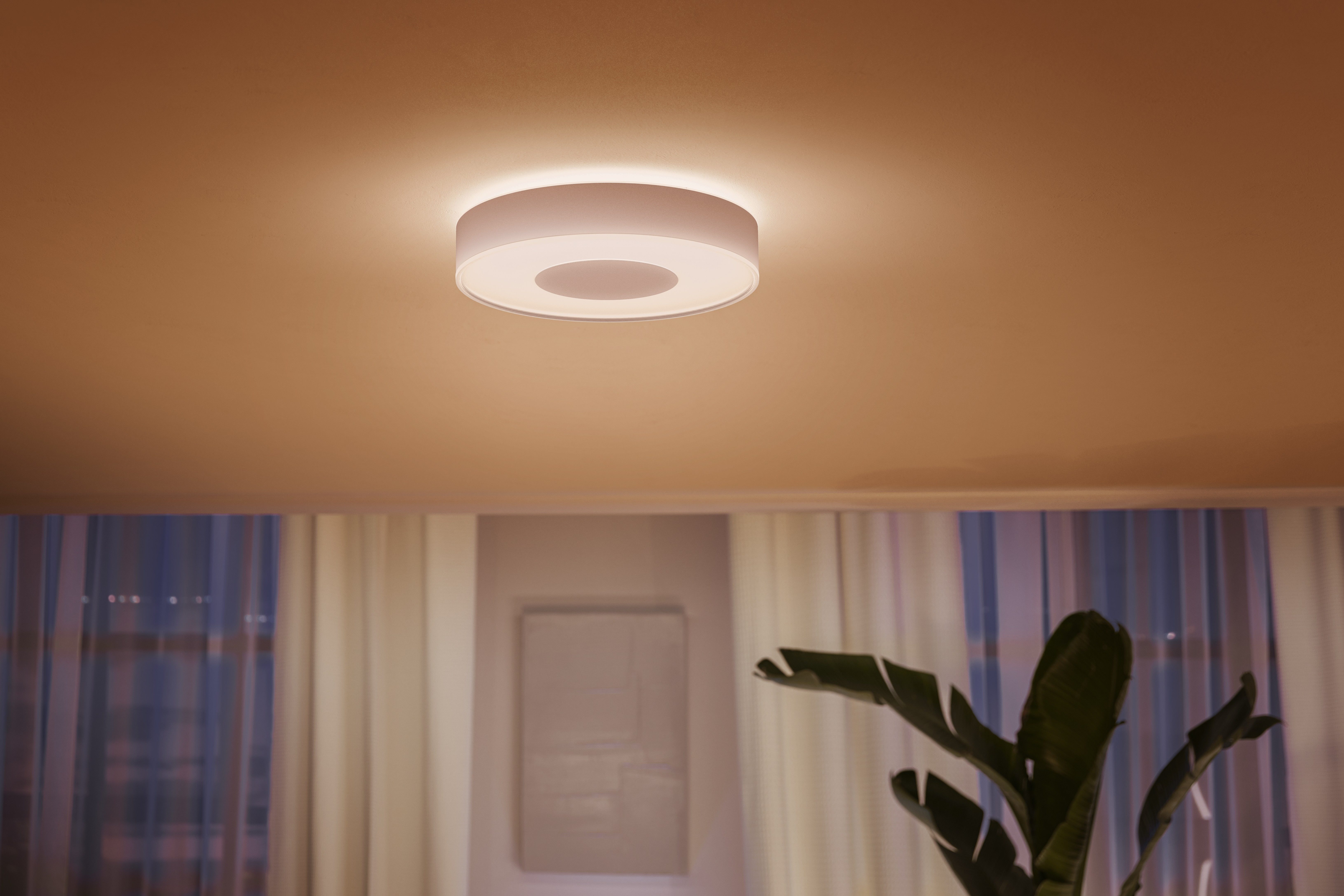 Philips Hue Smarte LED-Leuchte White & Color Ambiance Infuse Deckenleuchte M schwarz, Abschaltautomatik, Bluetooth, CCT - über Fernbedienung, Dimmfunktion, Farbsteuerung, Farbwechsel, Leuchtdauer einstellbar, Memoryfunktion, Nachtlichtfunktion, RGB, Smart Home, Timerfunktion, dimmbar über Fernbedienung, erweiterbar, mehrere Helligkeitsstufen, LED wechselbar, RGB, Bequeme Lichtsteuerung
