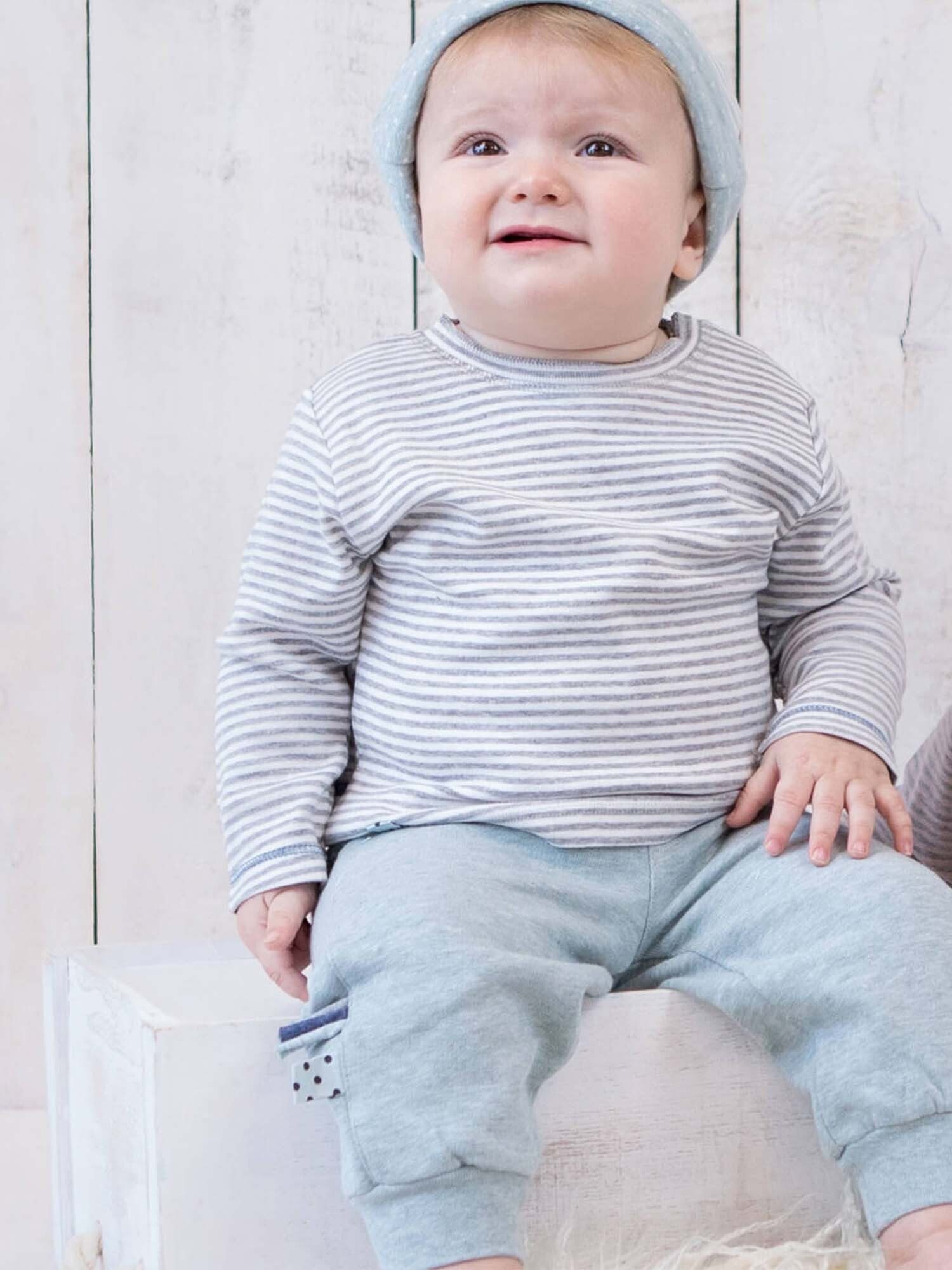 Langarmshirt Baby Langarm-Shirt aus Bio-Baumwolle, gestreift