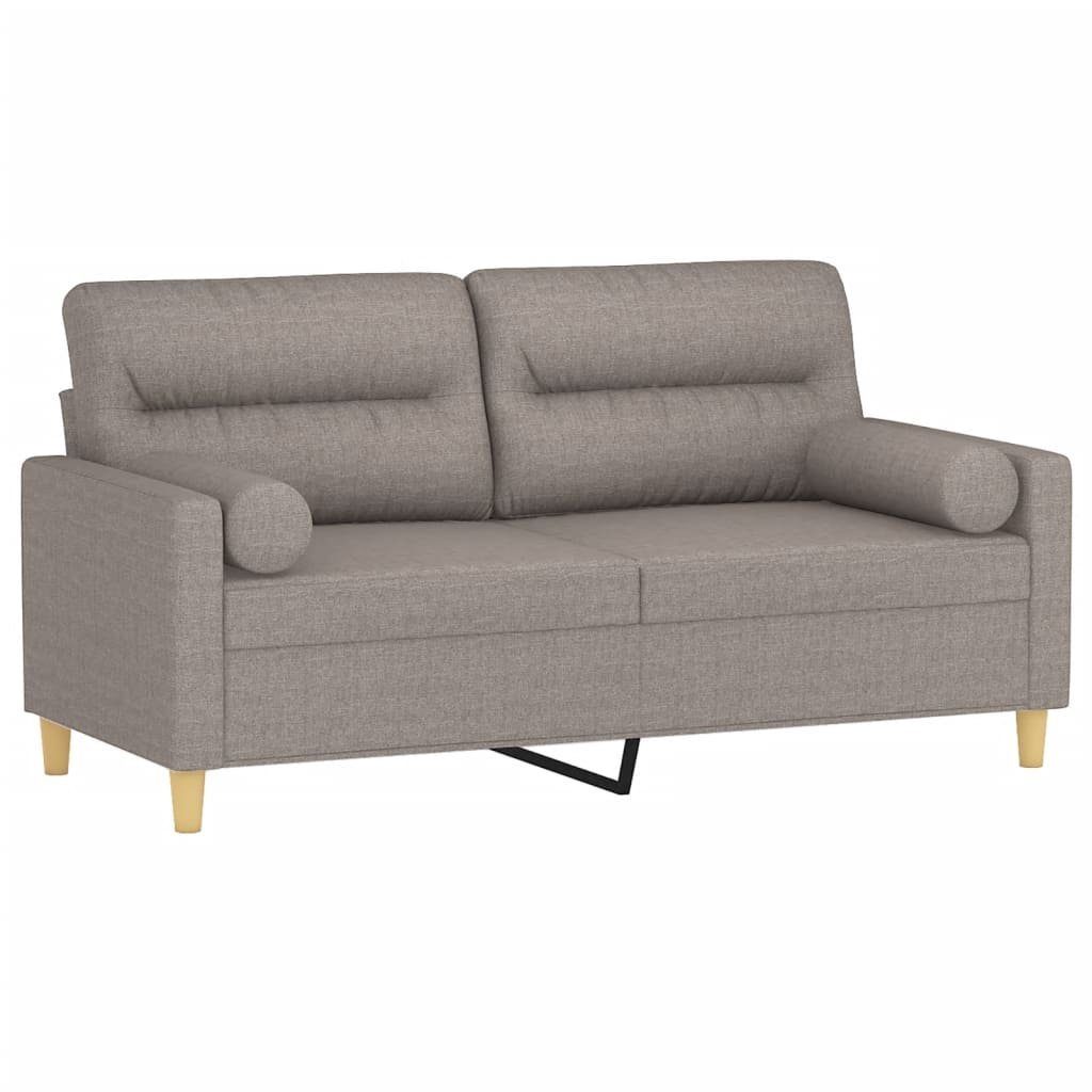 vidaXL Sofa 2-Sitzer-Sofa mit Zierkissen Taupe günstig online kaufen