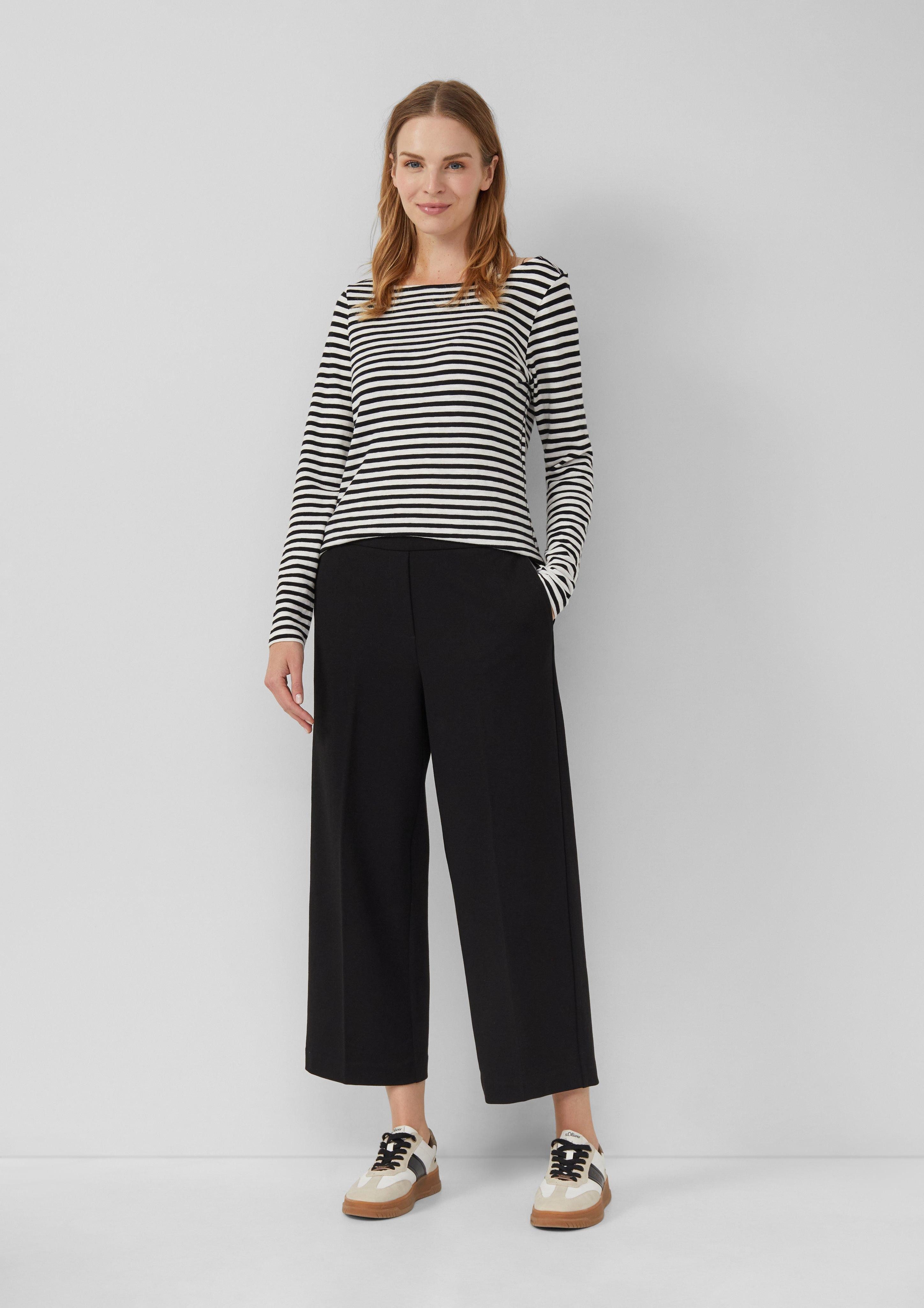 s.Oliver 3/4-Hose Strukturierte Culotte mit Elastikbund günstig online kaufen