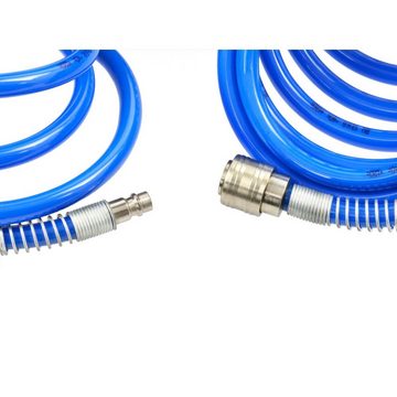 Hochdruckschlauch Druckluftschlauch Spiral PU 15m 8x12mm blau