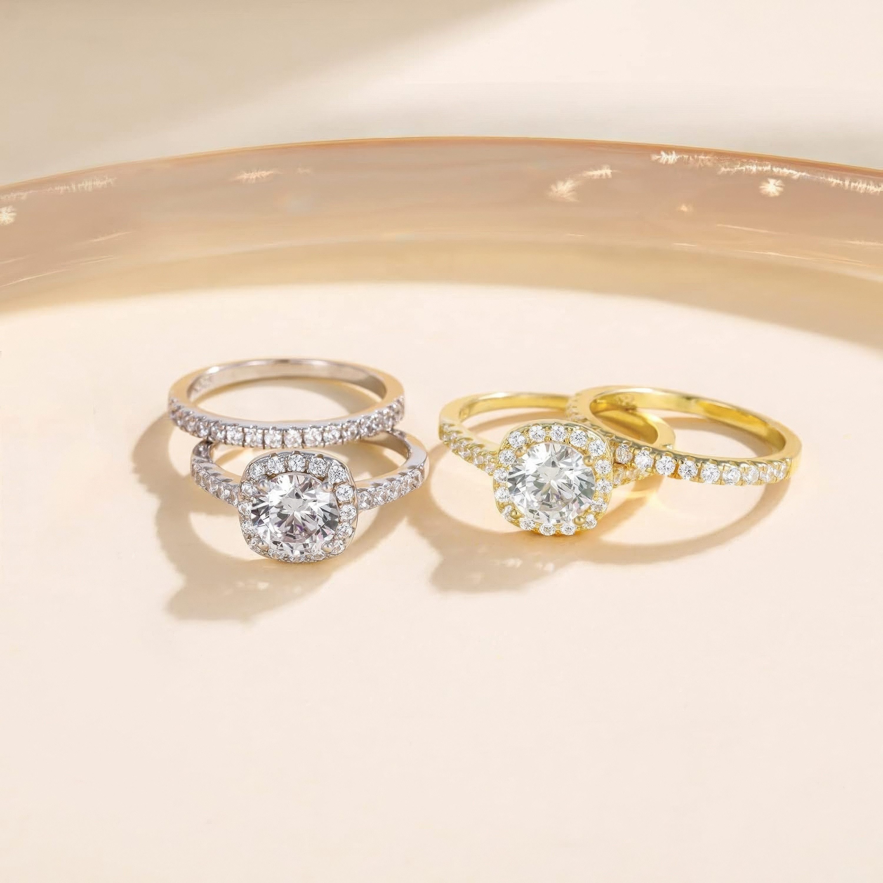 Jumpeak Diamantring damen ring,ring set gold,1.2ct e vs2 wedding ring,labordiamant, ring damen gold,Mit IGi-Zertifikat,valentinstag geschenk für sie