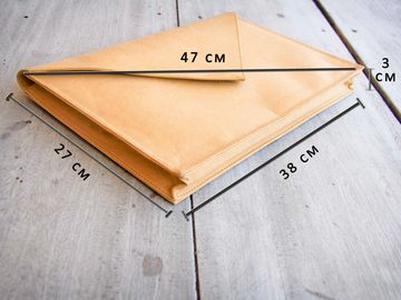 BY COPALA Laptoptasche Laptop Hülle 15 " - 16 " Zoll aus Kraft Papier mit Magnetverschluss