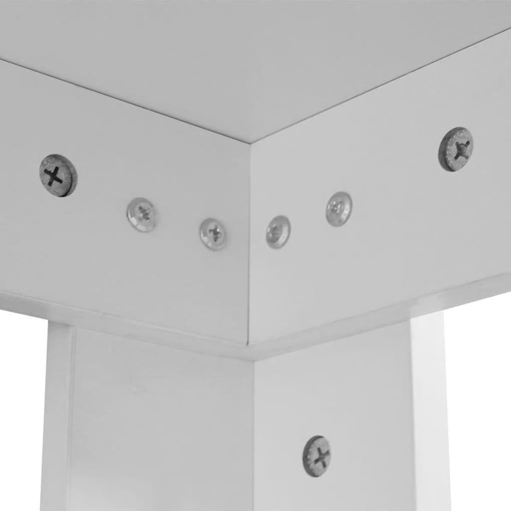 furnicato Esstisch 140 x 80 x 75 cm Weiß (1-St), Feuchtigkeitsbeständiger Küchentisch mit glatter Oberfläche – Bild 4 von 5